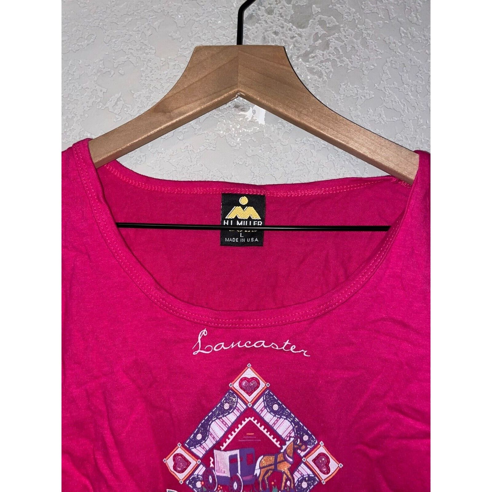 Vintage Womens Lancaster Shirt Pennsylvania Amish Top Tee 90s Large Size L / US 10 / IT 46 - 7 Thumbnail