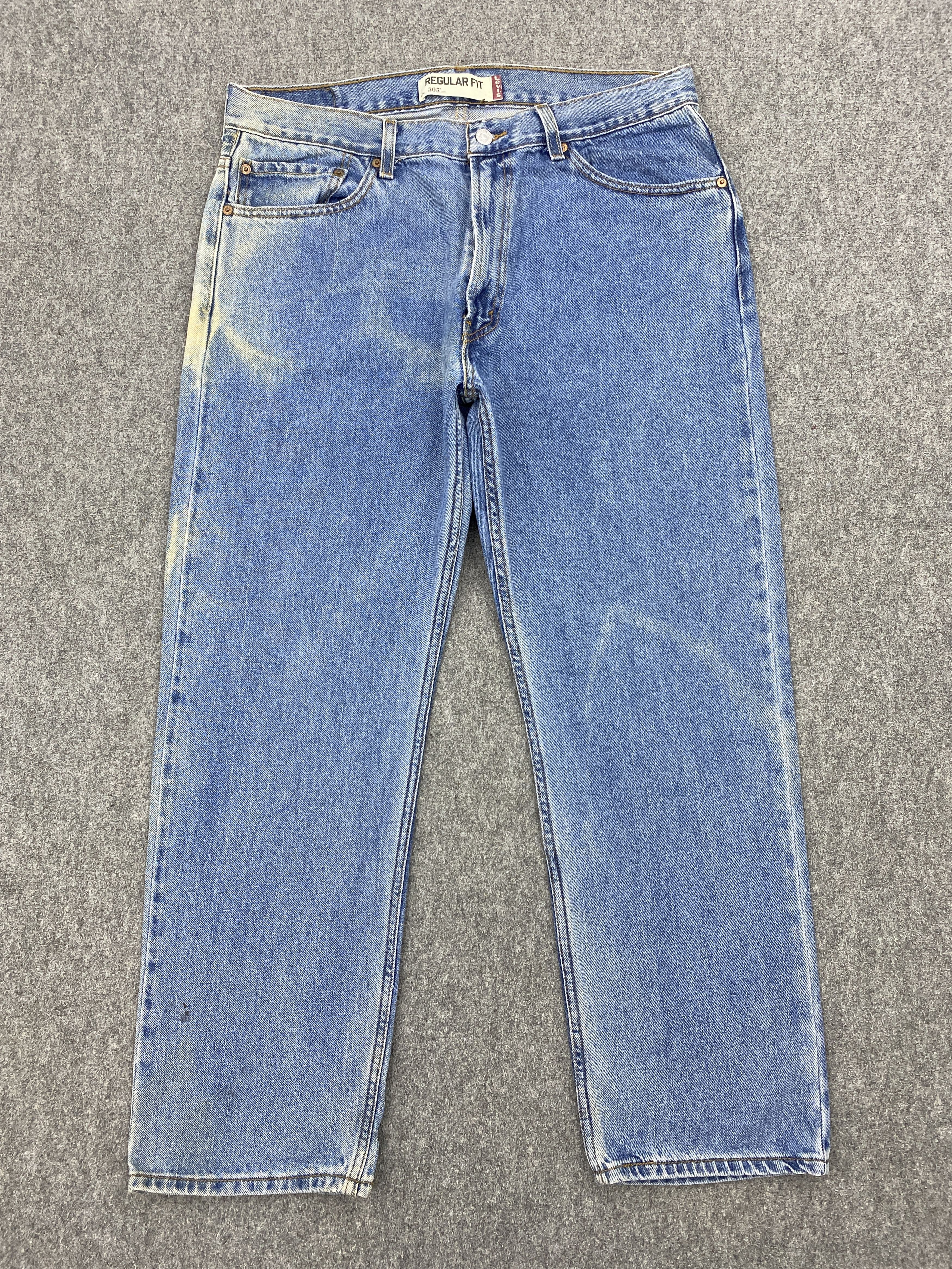 Vintage Levis 505 Bleach Faded Blue Denim DP2624