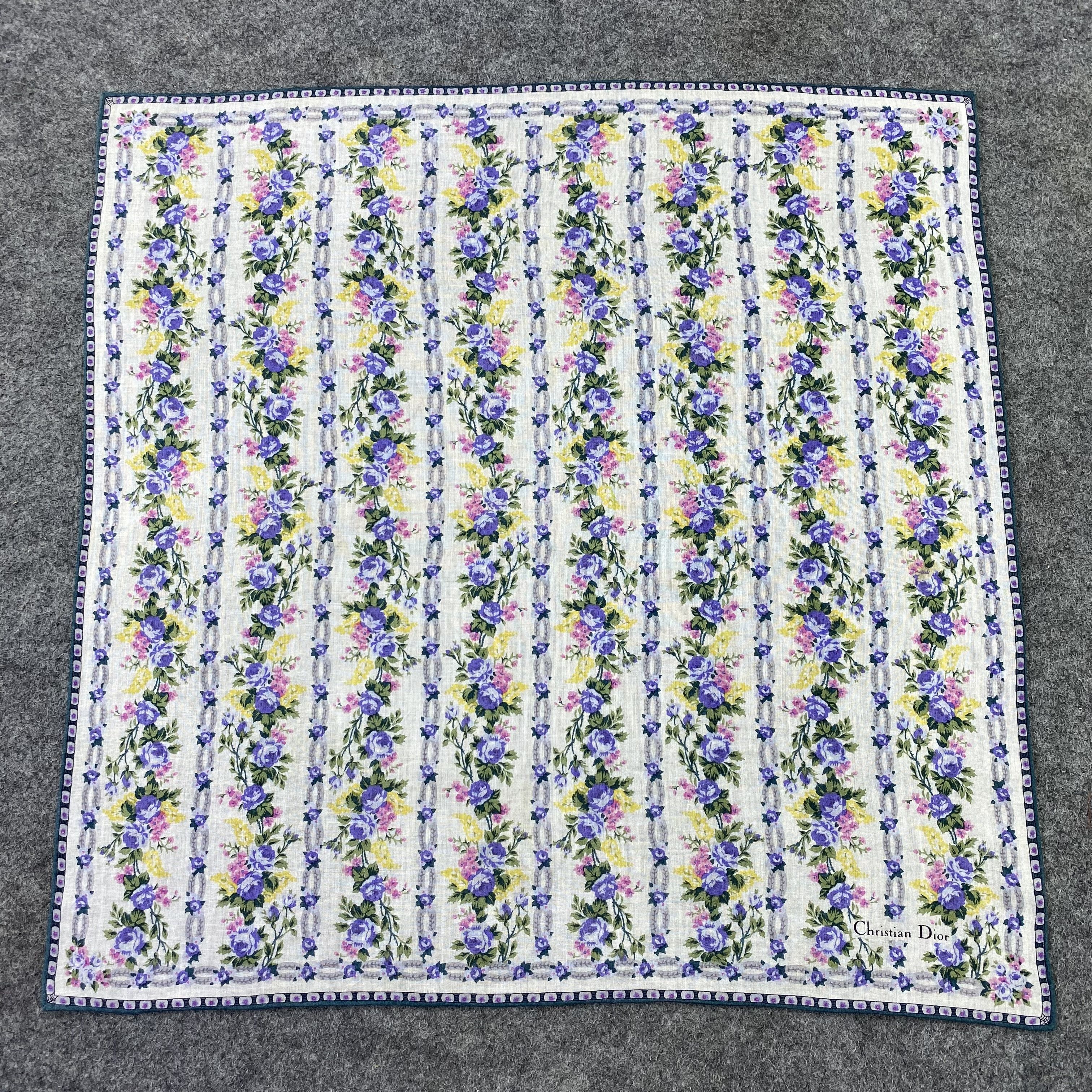 Vintage Christian Dior Handkerchief / Bandana / Neckerchief -B710 Size ONE SIZE - 3 Thumbnail