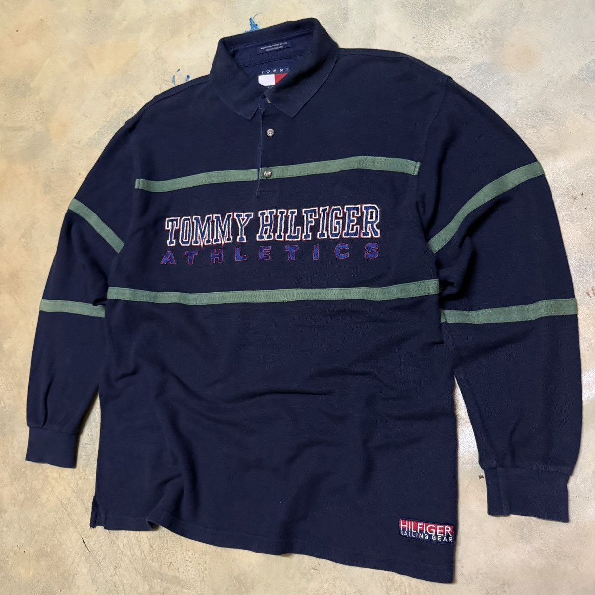 Tommy Hilfiger × Vintage Vintage Tommy Hilfiger Big Logo Spell-out Long Sleeve Shirt Size US L / EU 52-54 / 3 - 2 Thumbnail