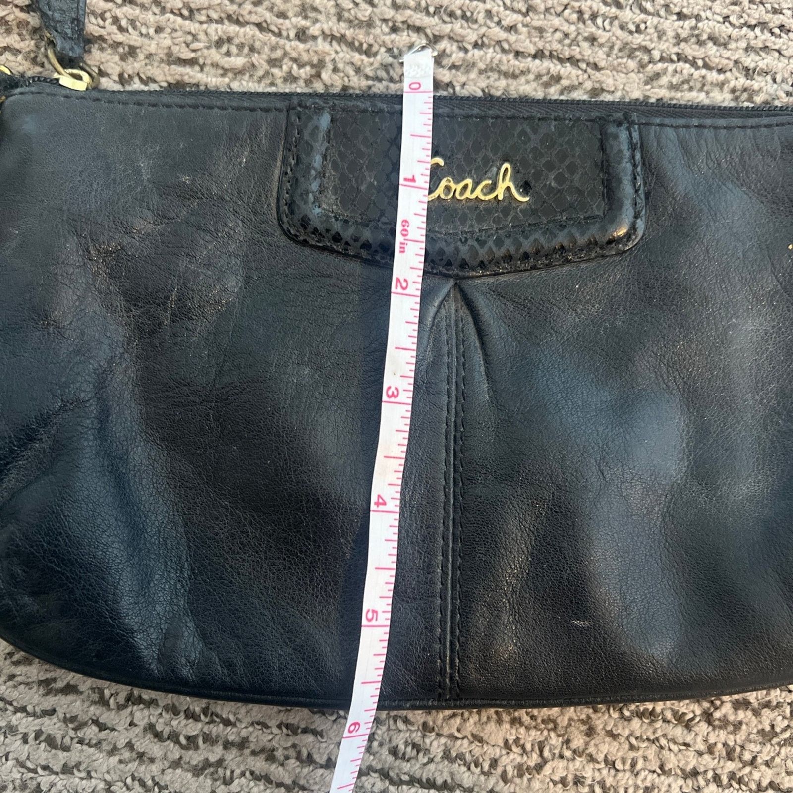 Coach Black Leather Coach Clutch Bag Size ONE SIZE - 5 Thumbnail