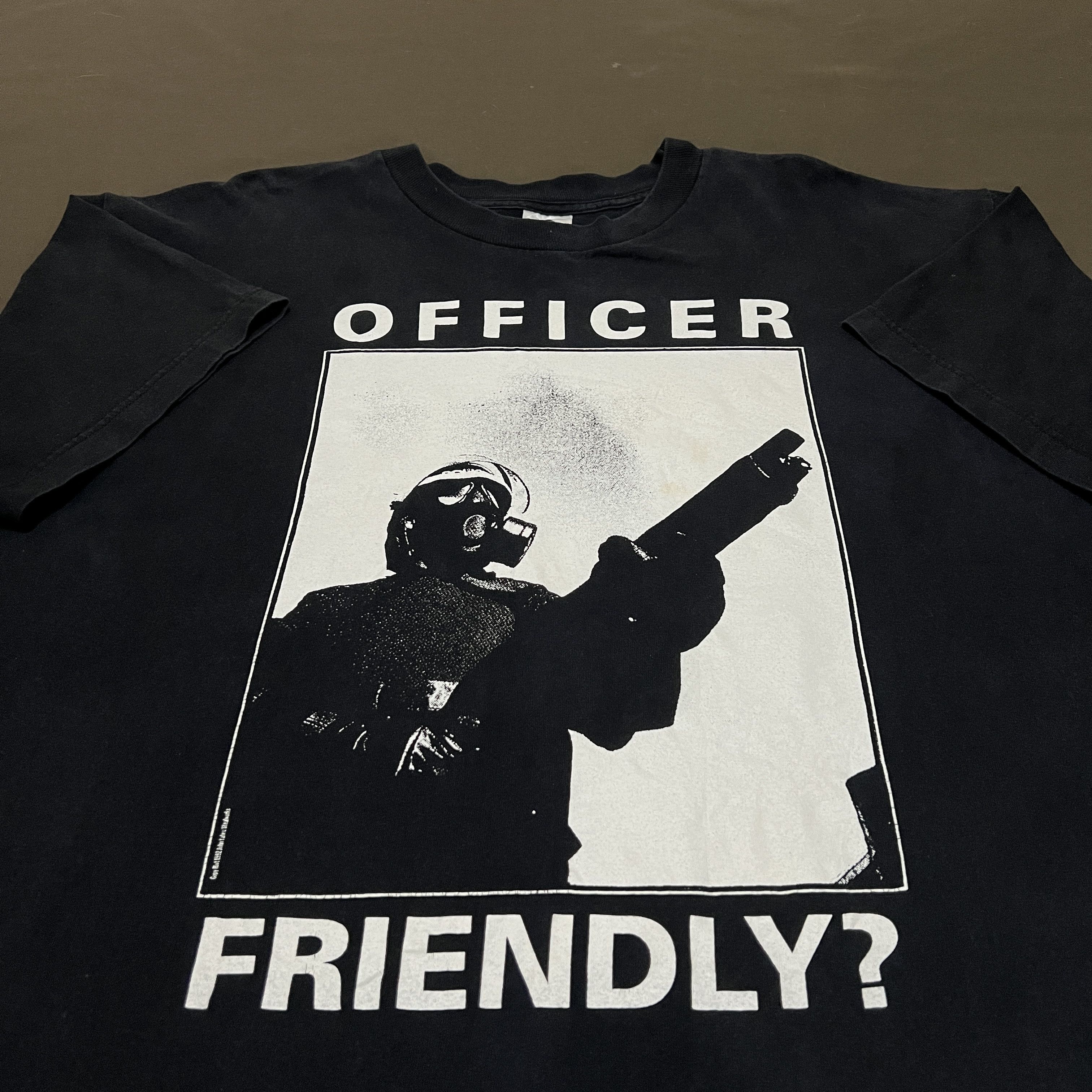 Black Flag × Rap Tees × Vintage Vintage 90s John Yates Officer 