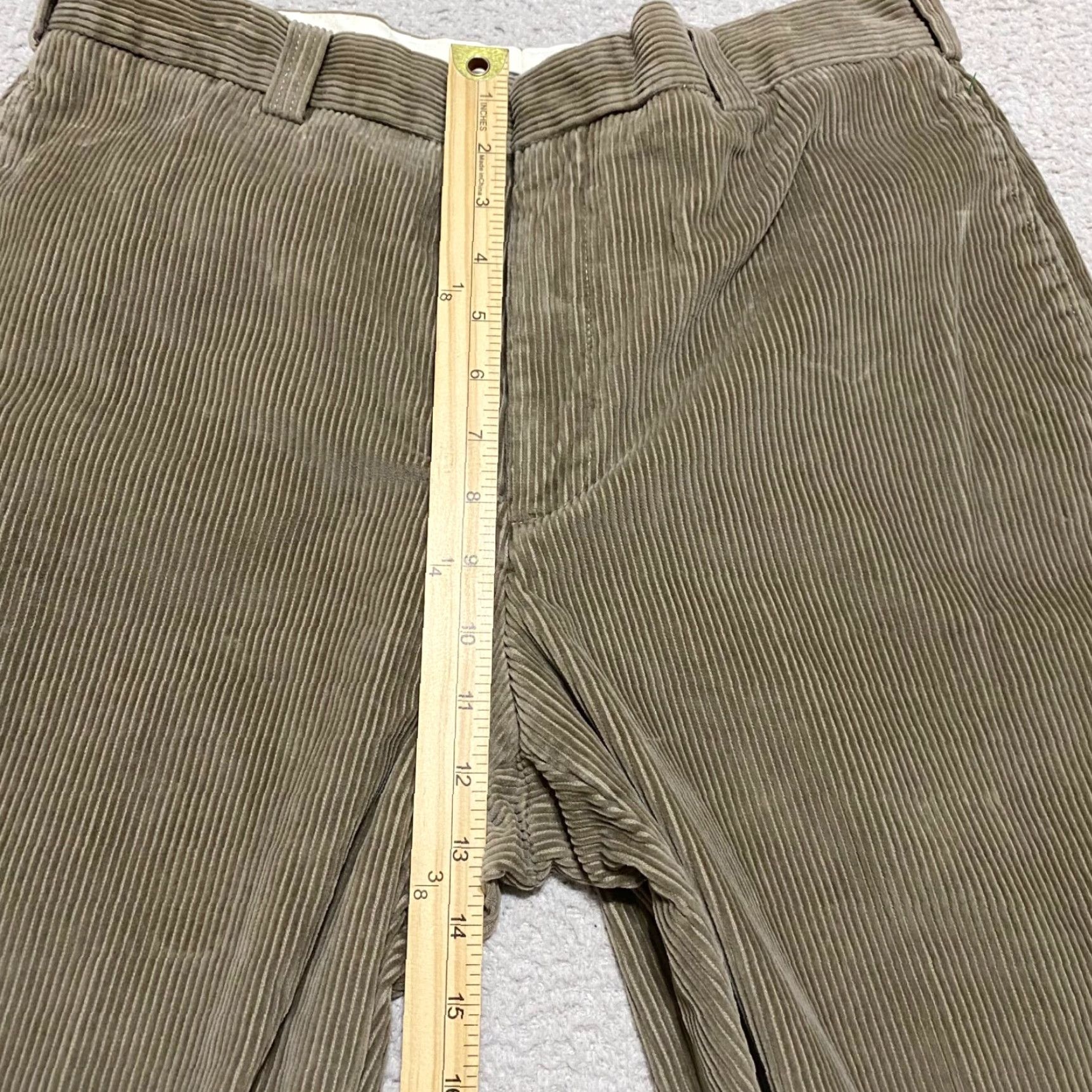 Vintage L.L. Bean Mens Pants 34 Solid Brown Corduroy Inseam 31" High Rise Straight Leg Pants Regular Rise Size US 32 / EU 48 - 4 Thumbnail