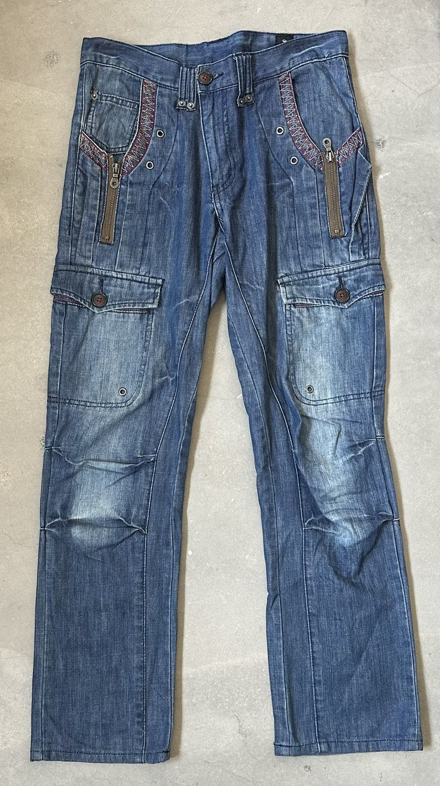 Japanese Brand JAPAN AVANT GARDE CARGO DENIM PANT Size US 31 - 1 Thumbnail
