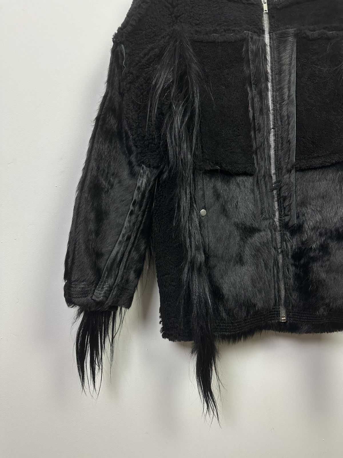 Rick Owens FW22 ‘STROBE’ Lamb Shearling Collage Bomber Size US S / EU 44-46 / 1 - 3 Thumbnail