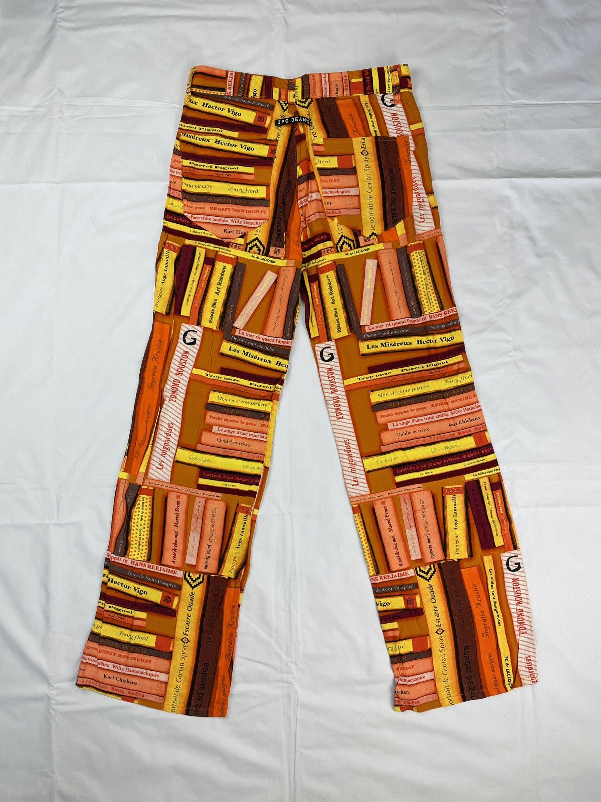 Jean Paul Gaultier SS2001 Jean Paul Gaultier Book Shelf Parody Pants Vintage Size US 31 - 2 Thumbnail