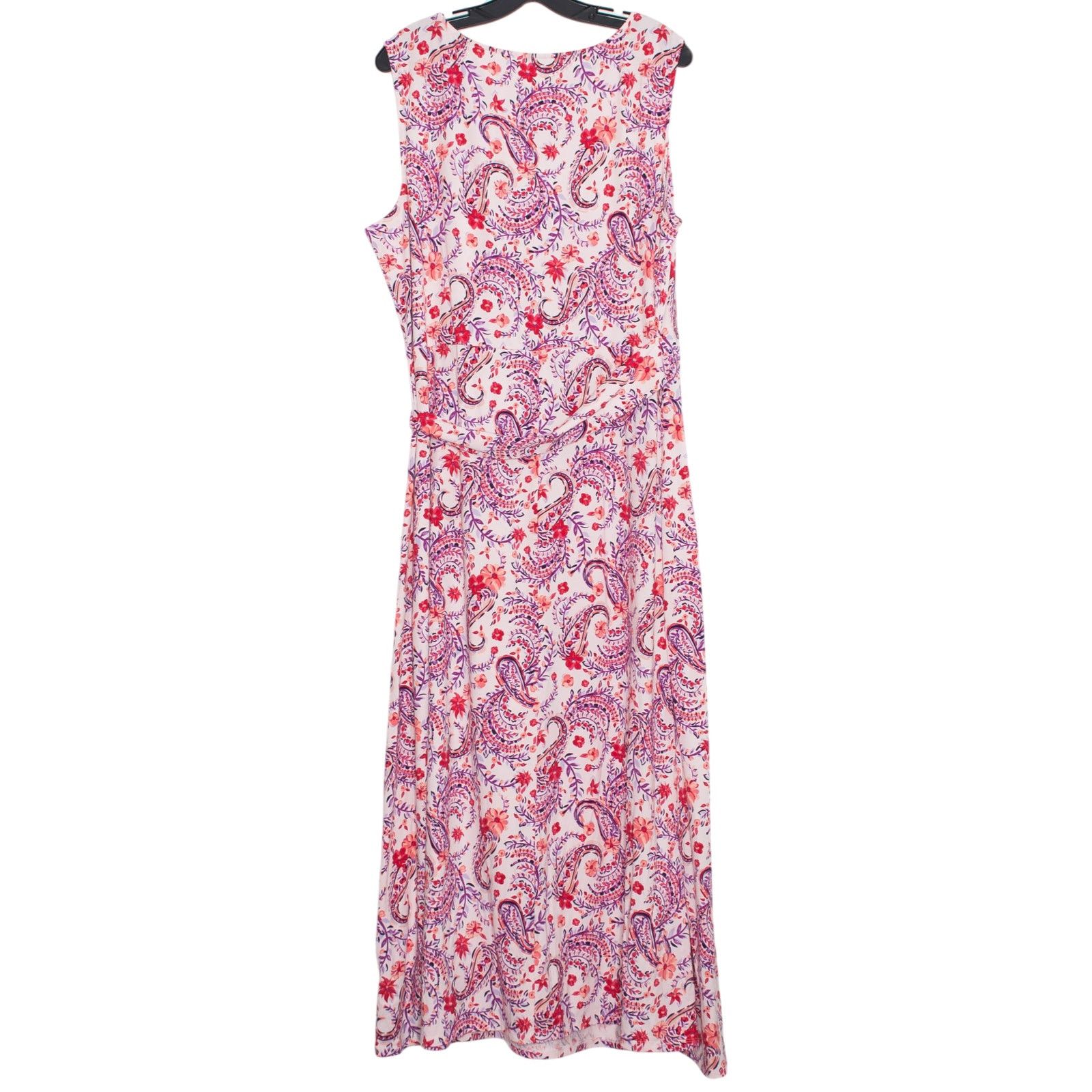 Lands' End NWT Lands End Maxi Dress Paisley Tie Waist Pink Plus Size 1X Size XXL / US 16-18 / IT 52-54 - 2 Thumbnail