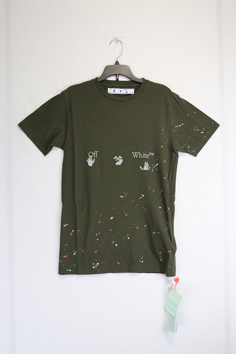 Off-White o1rshd1 Vintage Pant Short Sleeve Tee in Green Size US XXS / EU 40 - 1 Thumbnail