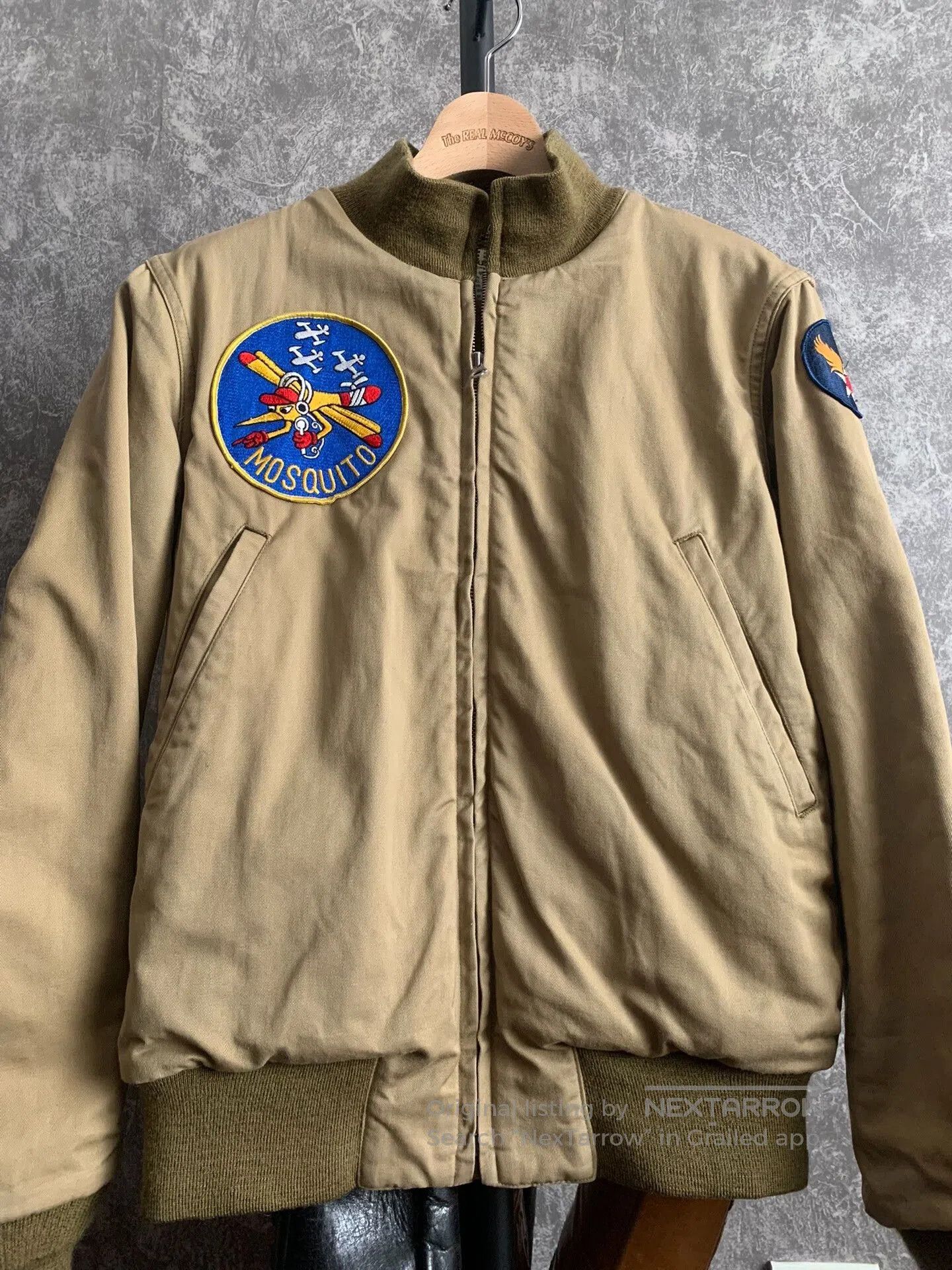 The Real McCoy's real mccoy stylish bomber jacket with patch. Size US M / EU 48-50 / 2 - 3 Thumbnail