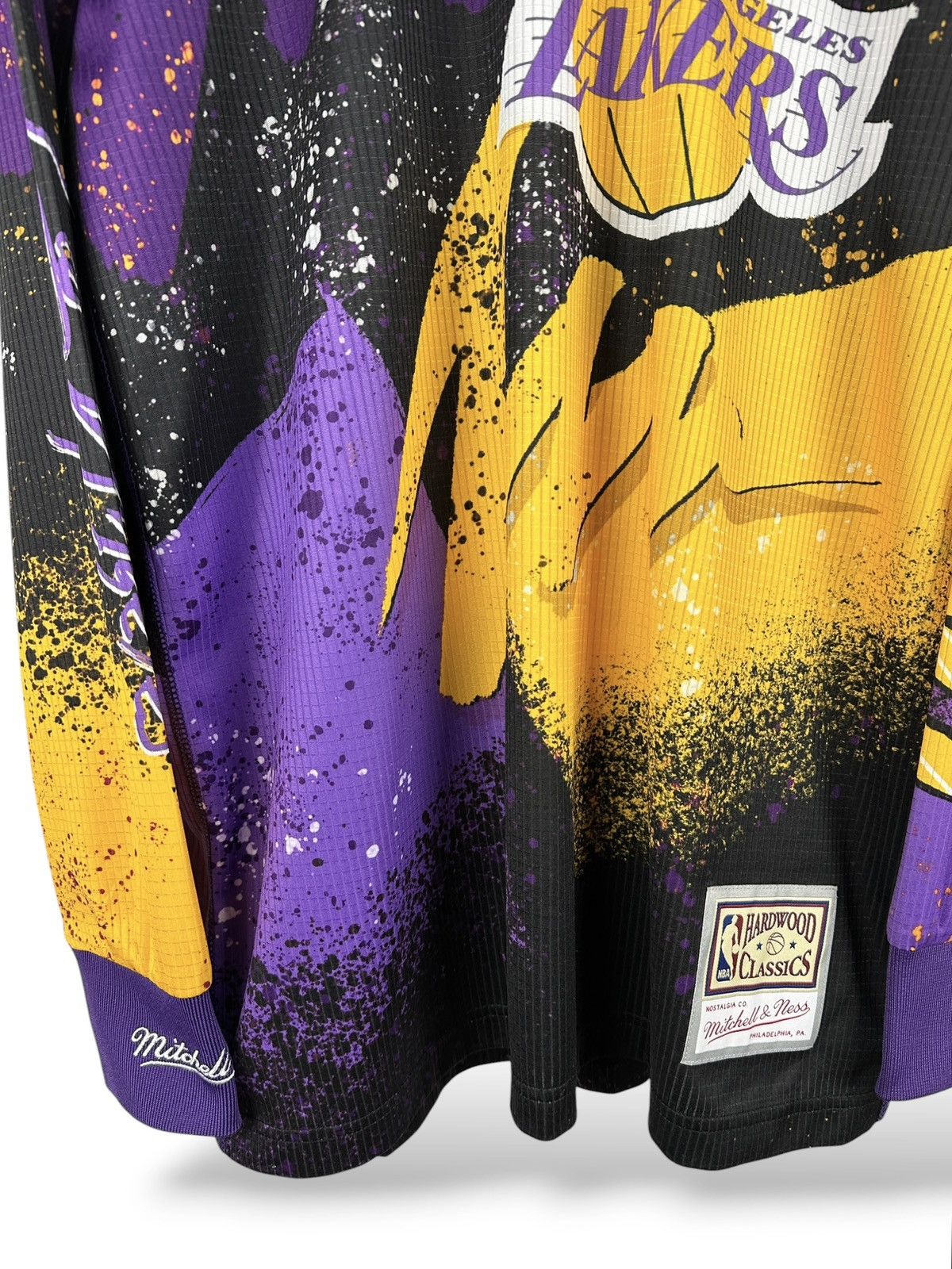 NBA Mitchell & Ness LA Lakers Hyper Hoops Moto L/S Shirt Jersey Size US M / EU 48-50 / 2 - 8 Thumbnail