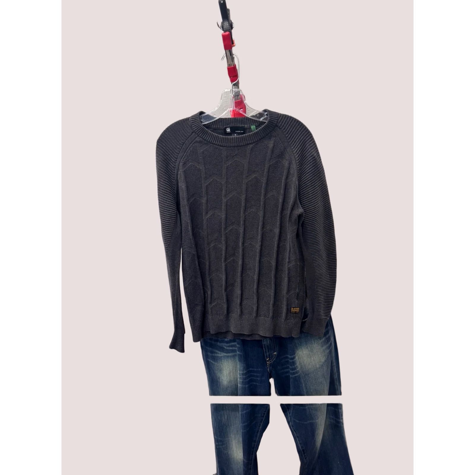 Vintage G Star Raw Gray Knit Sweater S Shirt Mens Small Size US S / EU 44-46 / 1 - 1 Thumbnail