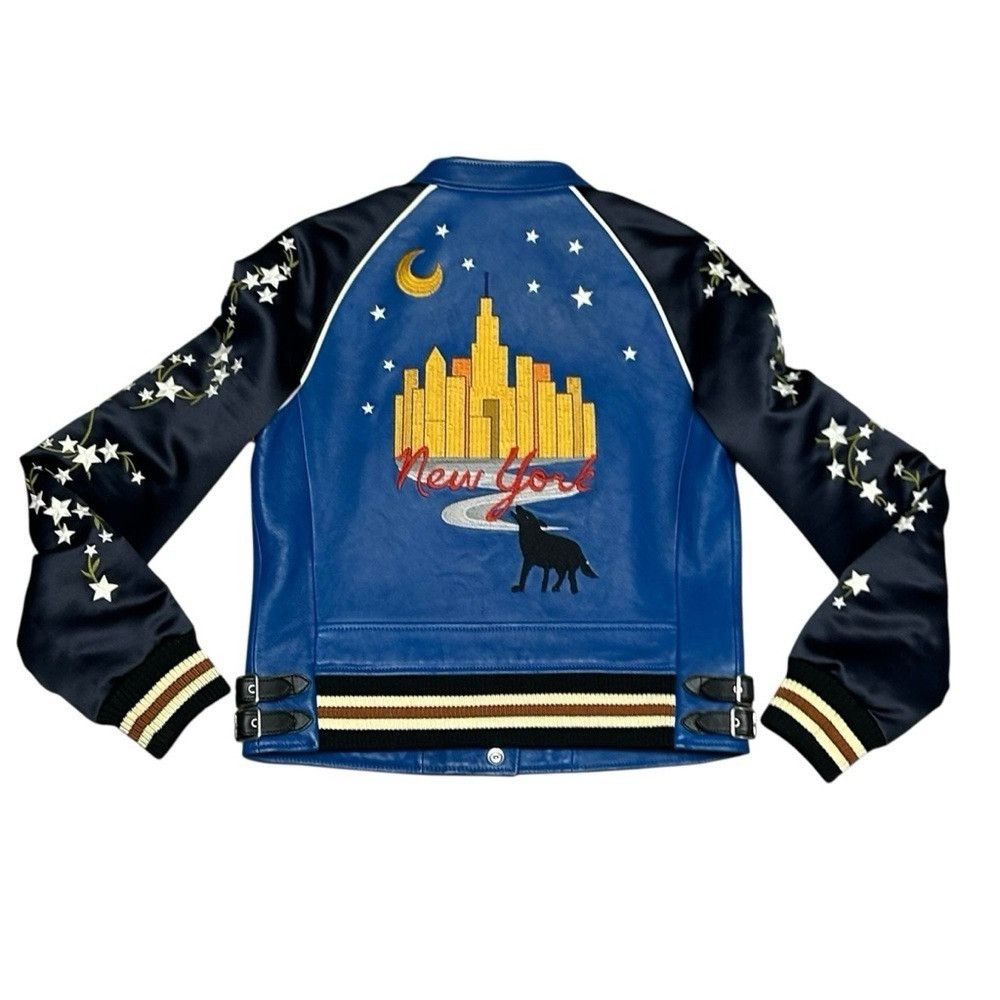 Coach Coach 1941 Cityscape Embroidered Leather Jacket – Women’s 2 Size XS / US 0-2 / IT 36-38 - 11 Thumbnail