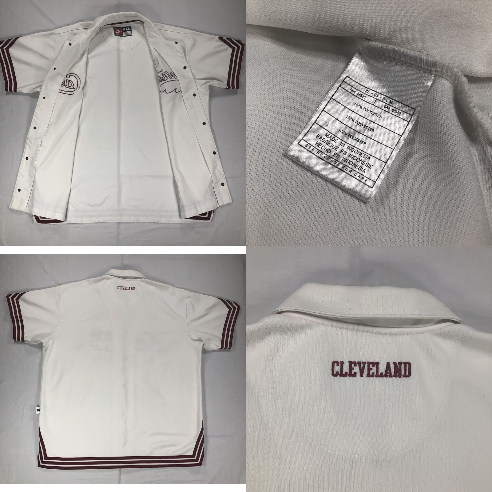 Nike Nike Team 4XL Warm Up Jacket Men Basketball Team 4XL White Full Button Throwback Nike Swoosh Adjusted? Size US XXL / EU 58 / 5 - 10 Thumbnail
