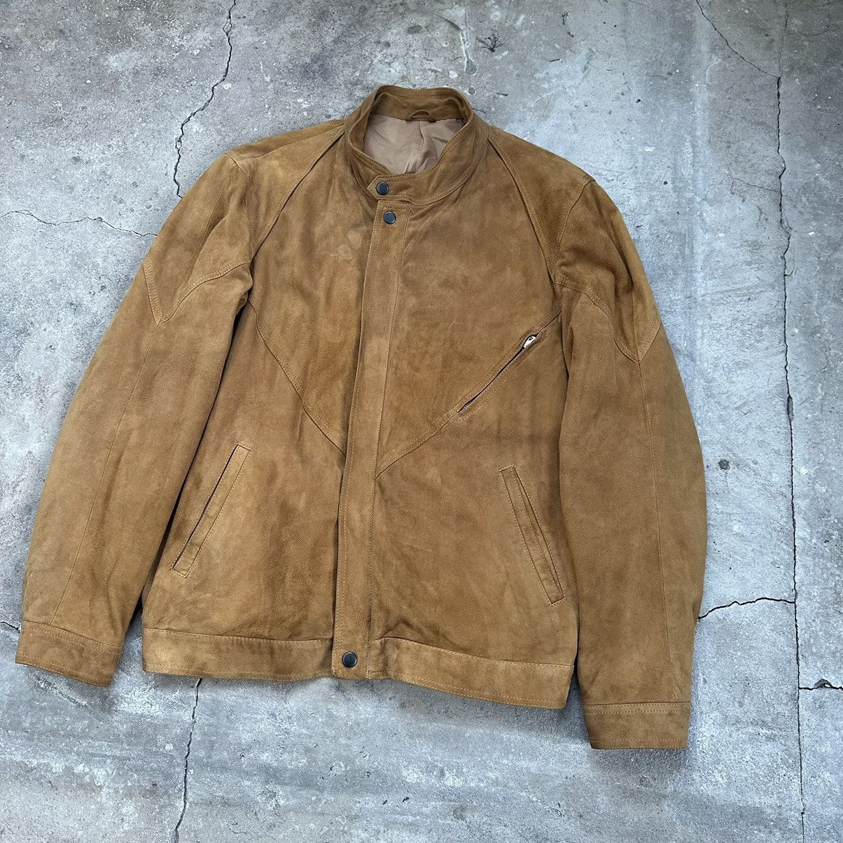 Other VINTAGE SUEDE LEATHER TRUCKER JACKET Size US M / EU 48-50 / 2 - 3 Thumbnail