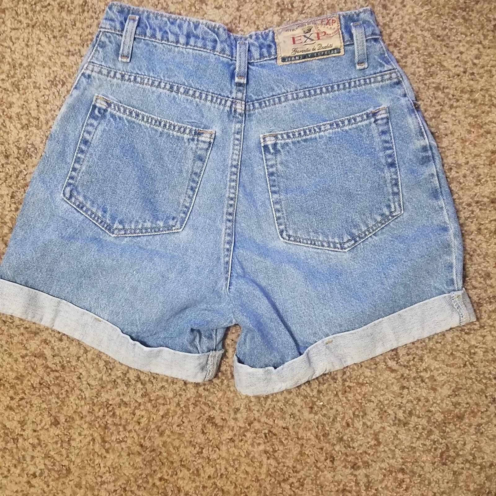 Express Jeans By Express Classic Blue Denim Shorts Size 3/4 Size 27" / US 4 / IT 40 - 2 Thumbnail