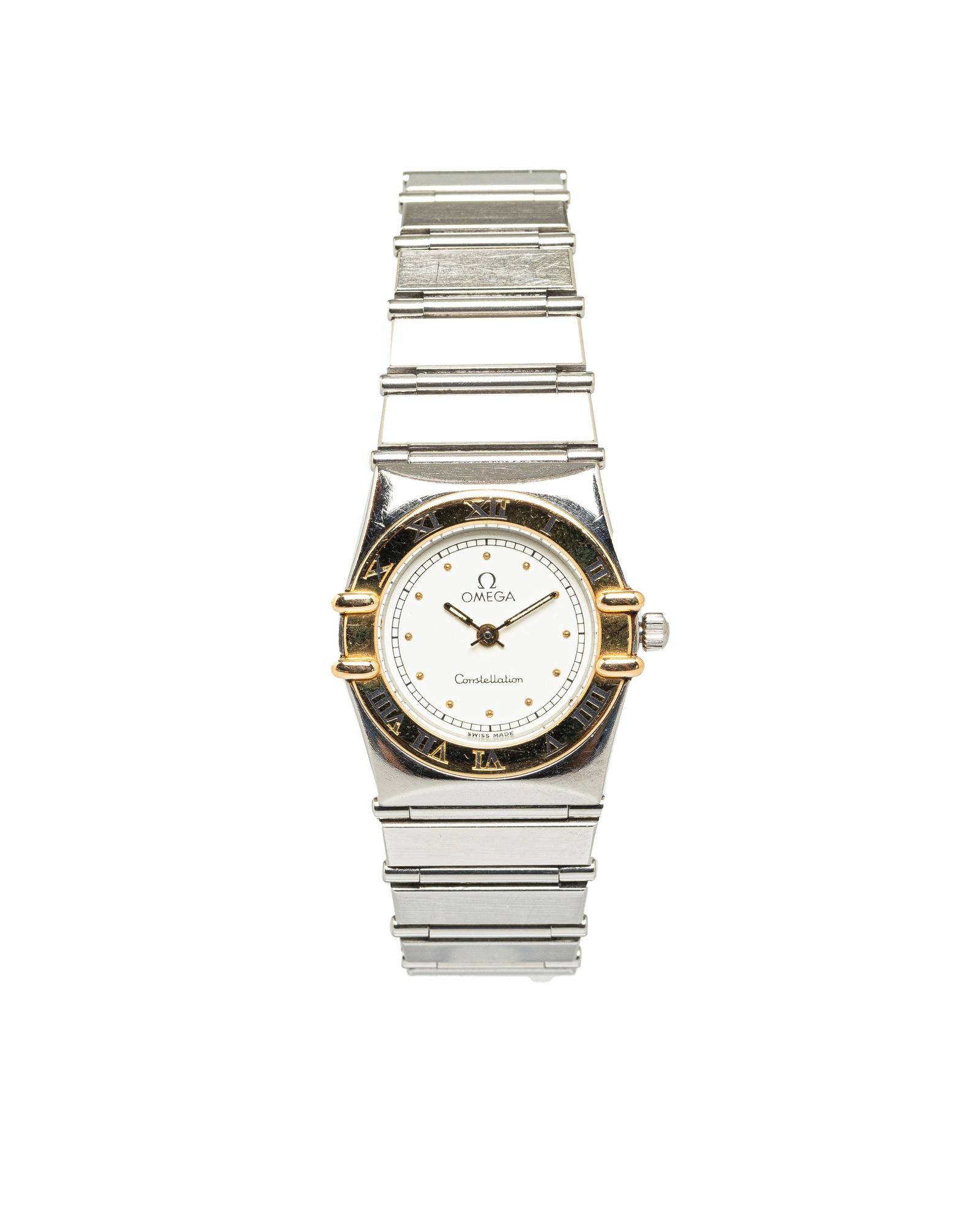Image of Omega Stainless Steel Quartz Watch in Silver, Women's