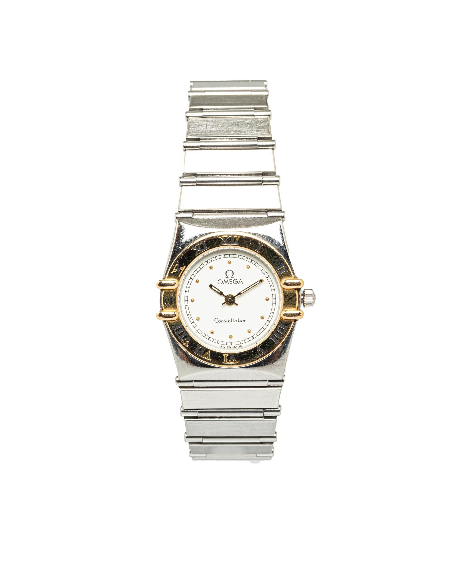 Image of Omega Stainless Steel Quartz Watch in Silver, Women's