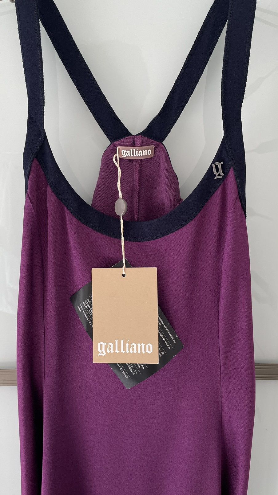 John Galliano galliano purple midi dress chrome logo G Size S / US 4 / IT 40 - 3 Thumbnail