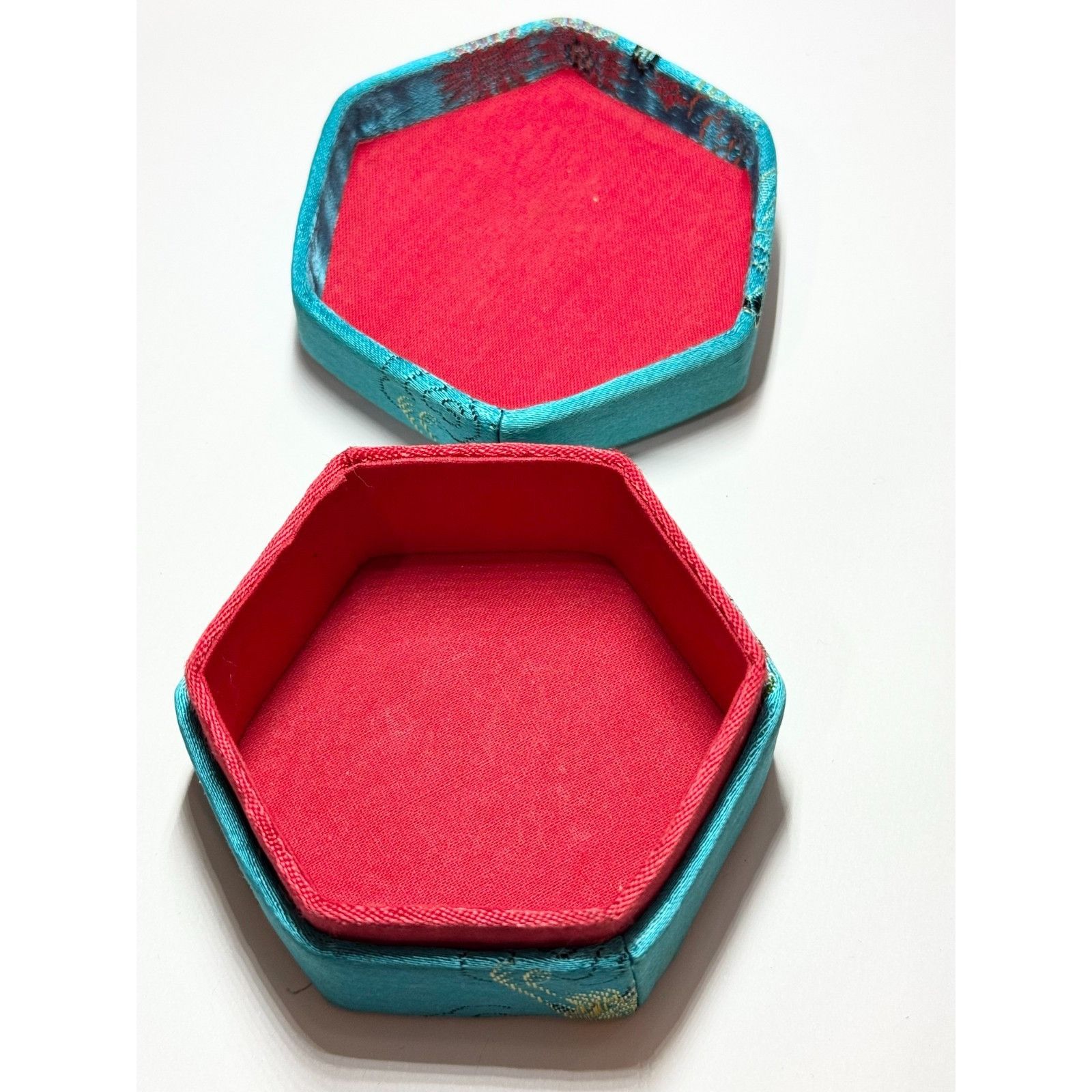 Vintage Vintage China Asian fabric oriental trinket box with lid Size ONE SIZE - 4 Thumbnail