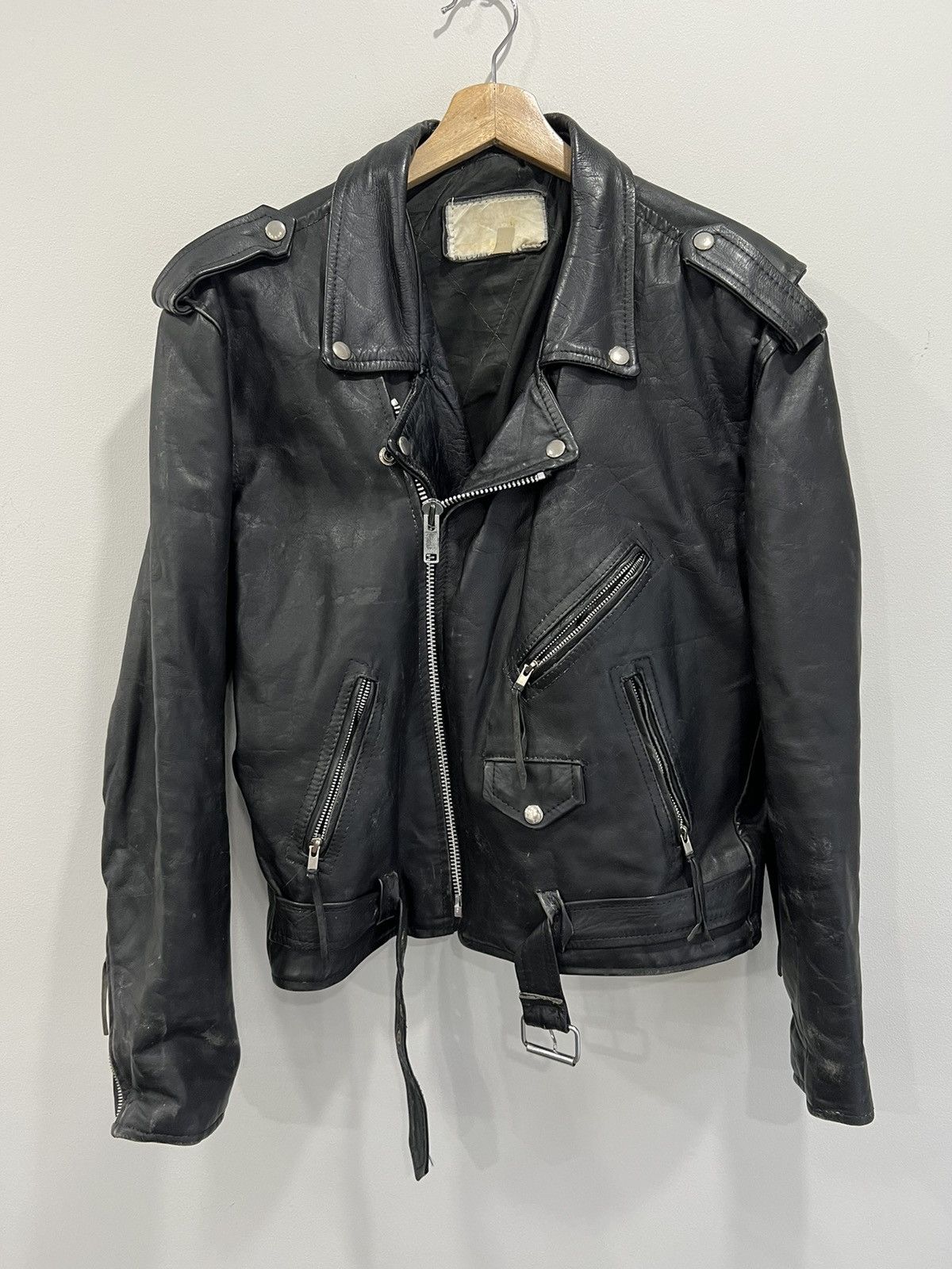 Vintage Vintage Leather Biker Jacket Zip Size US M / EU 48-50 / 2 - 1 Thumbnail