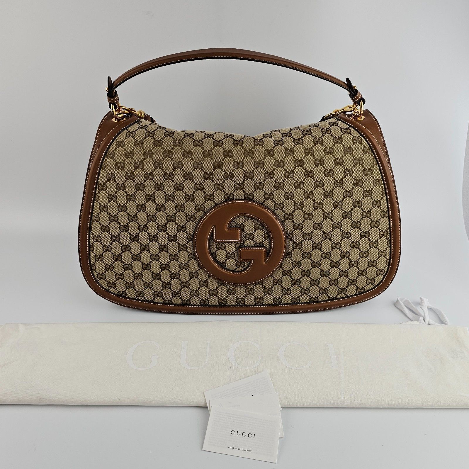 Gucci GUCCI Blondie Maxi Beige/Dark Brown Top Handle Bag Size ONE SIZE - 8 Thumbnail