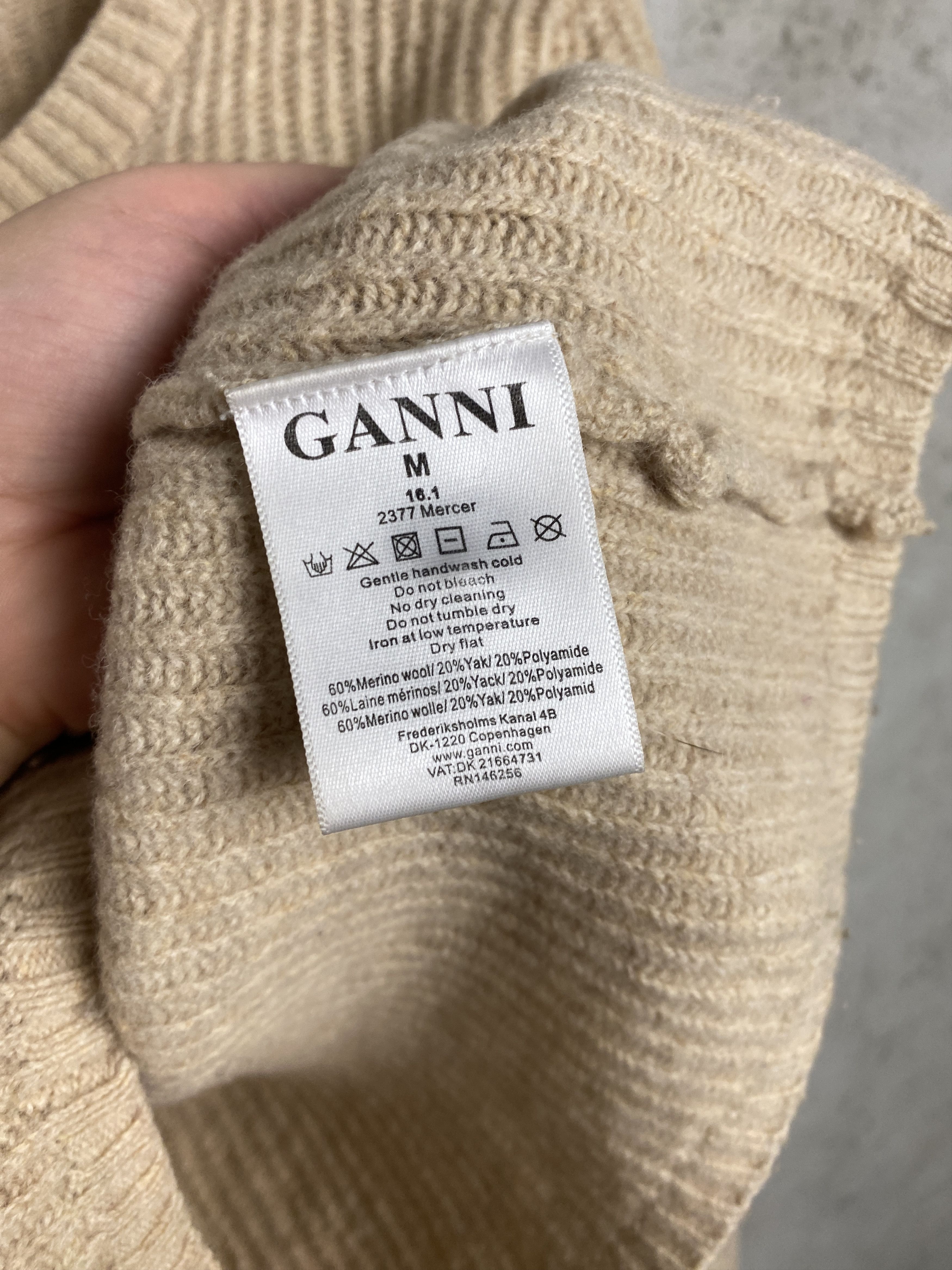 Ganni Ganni cardigan sweater merino wool yak jumper Size M / US 6-8 / IT 42-44 - 5 Thumbnail