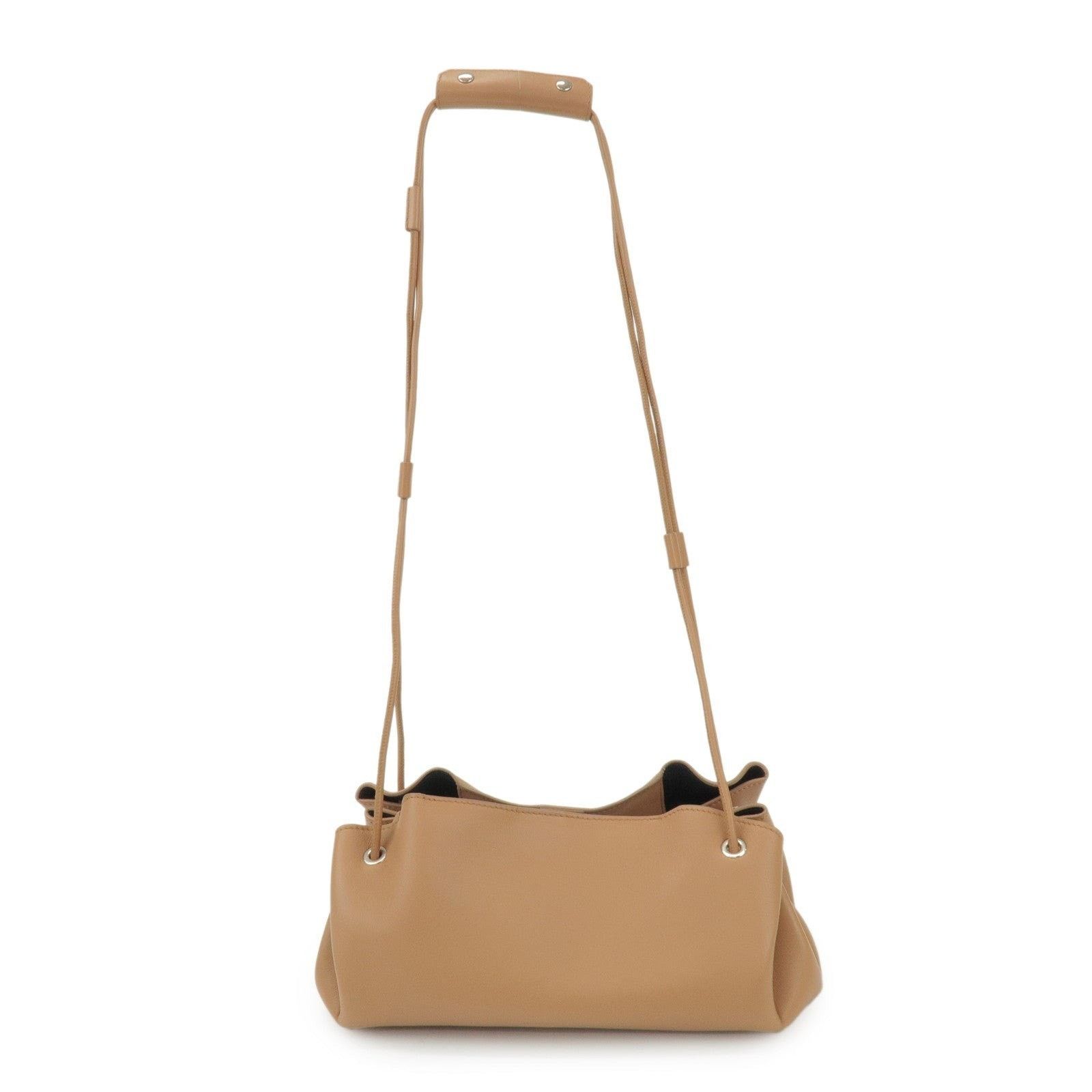 Jil Sander Jil Sander Drawstring Leather Shoulder Bag Tan Size ONE SIZE - 1 Thumbnail