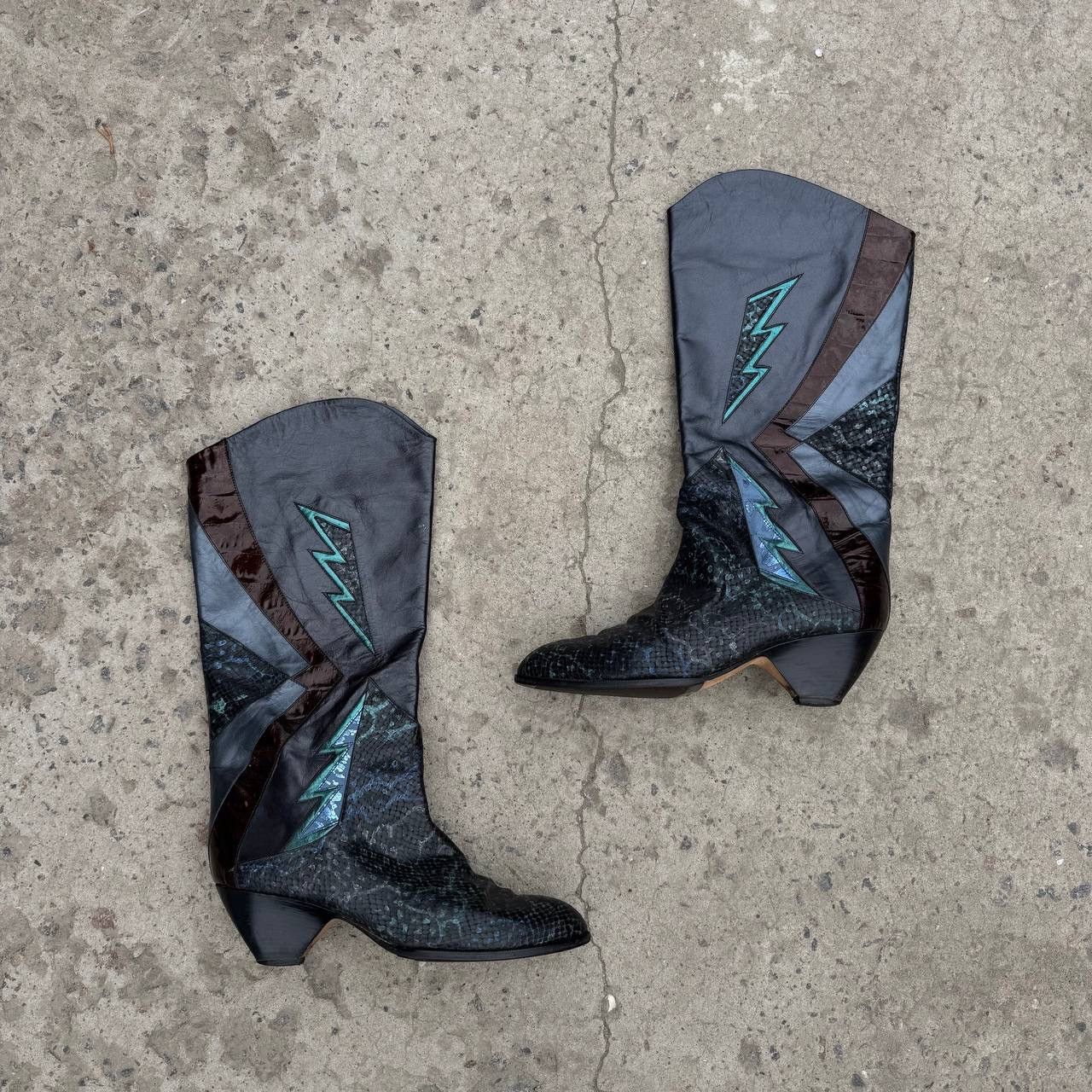 Y/Project Vintage Women’s High Leather Boots Western Size 40 Elektro Size US 10 / IT 40 - 2 Thumbnail
