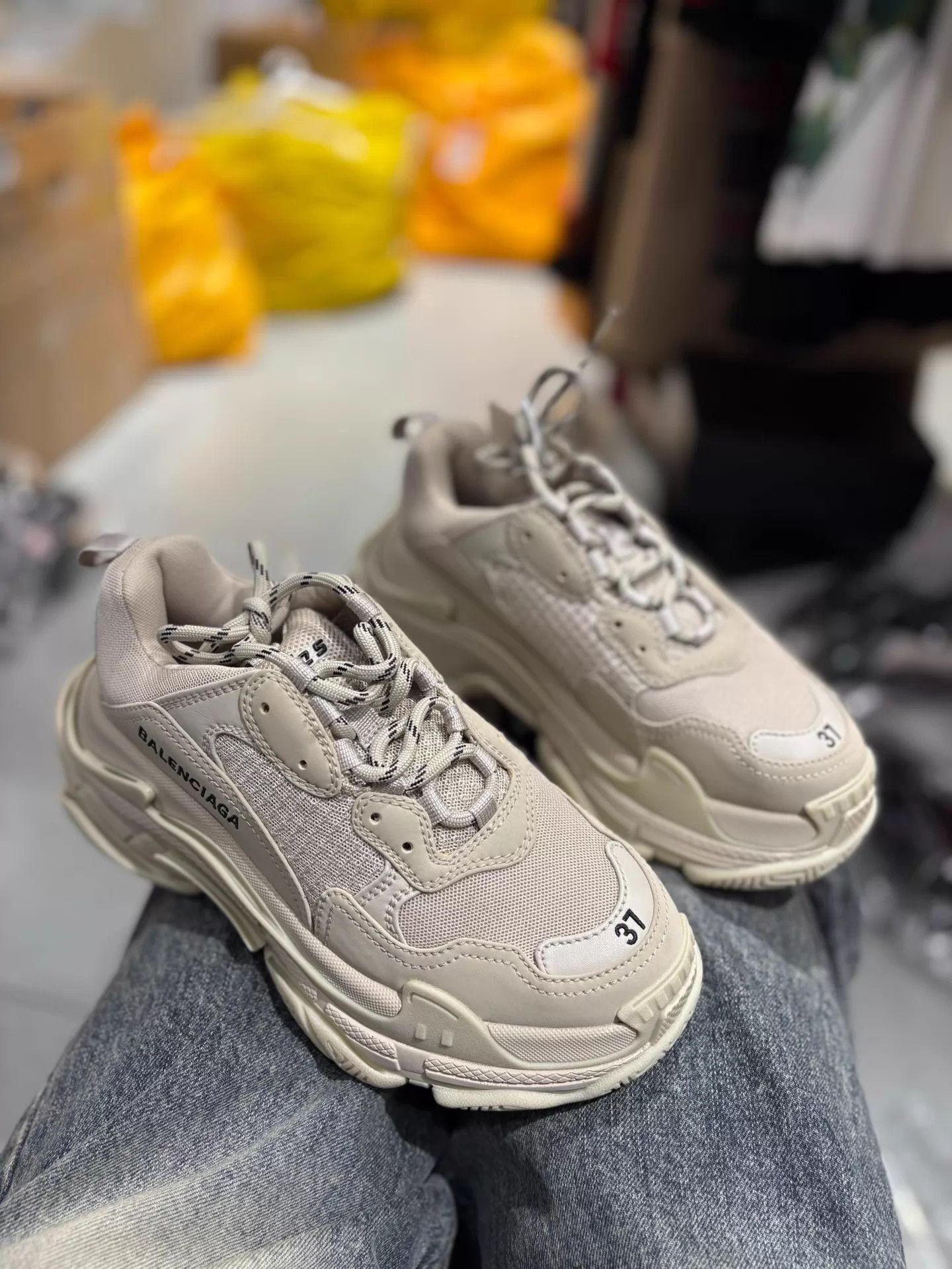 Balenciaga Balenciaga Triple S Cement Grey Sneakers Near New EU 37 Size US 6.5 / IT 36.5 - 3 Thumbnail