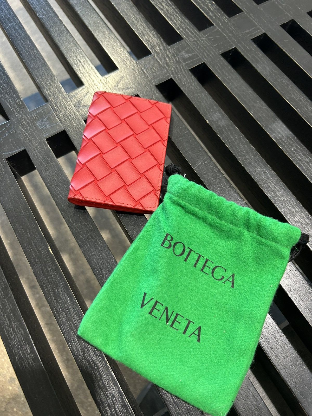 Bottega Veneta Bottega Veneta Red Woven Wallet Size ONE SIZE - 1 Thumbnail