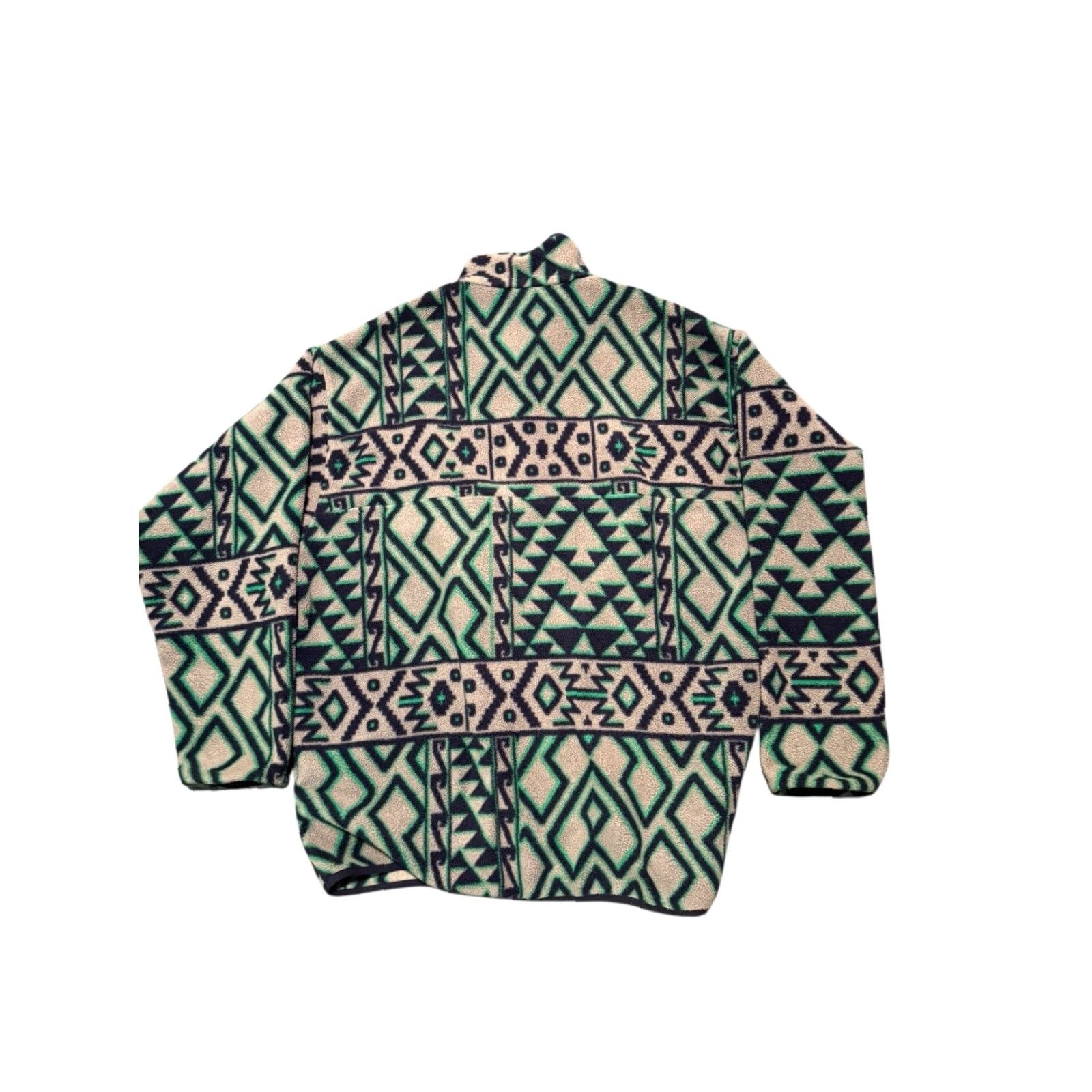 Patagonia VINTAGE Patagonia Men's L Synchilla Snap-T Fleece Pullover Geometric Aztec Teal Green Size US L / EU 52-54 / 3 - 7 Thumbnail