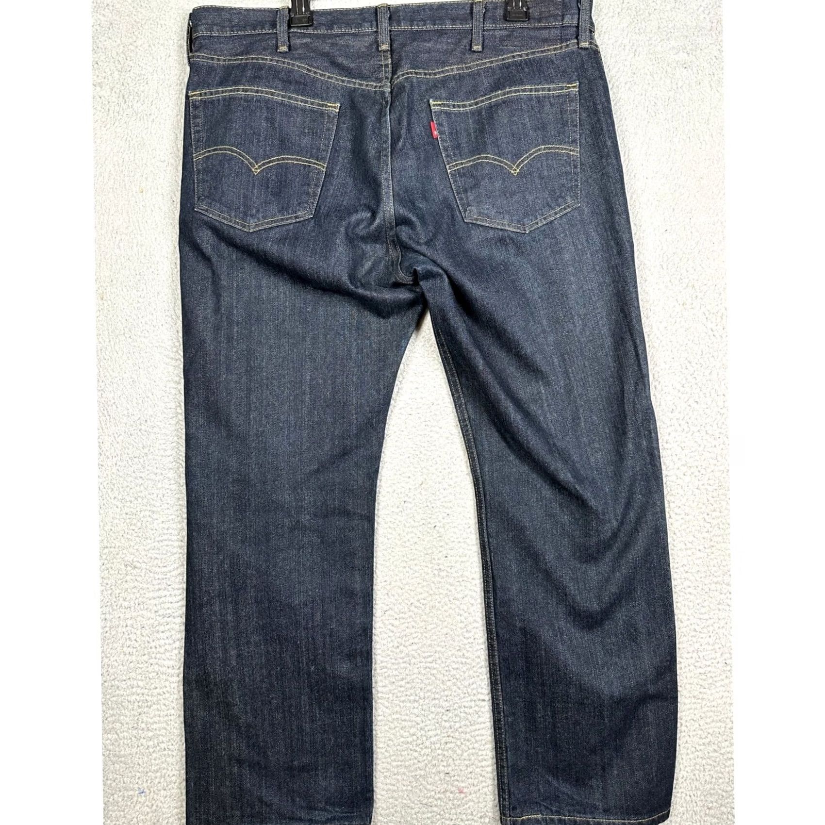 Levi's VINTAGE? No. Levis 514 Jeans Mens 38X30 Blue Straight Fit Distressed Dark Wash Red Tab Denim Size US 38 / EU 54 - 2 Thumbnail
