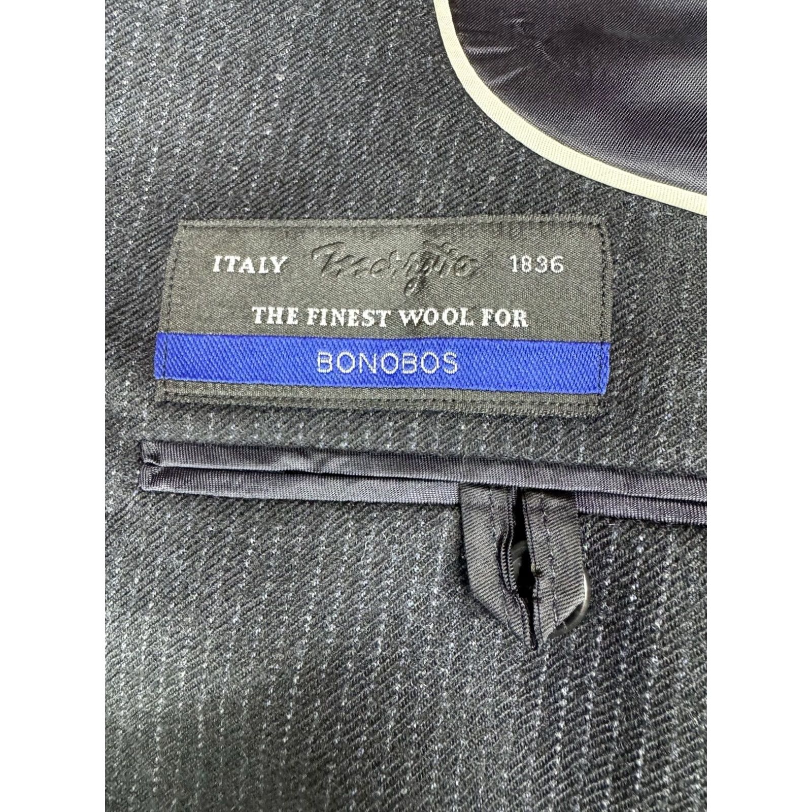 Bonobos Bonobos Blazer Mens 42R Blue Marzotto Striped Italian Wool Coat Jacket Dark Size 42R - 2 Thumbnail