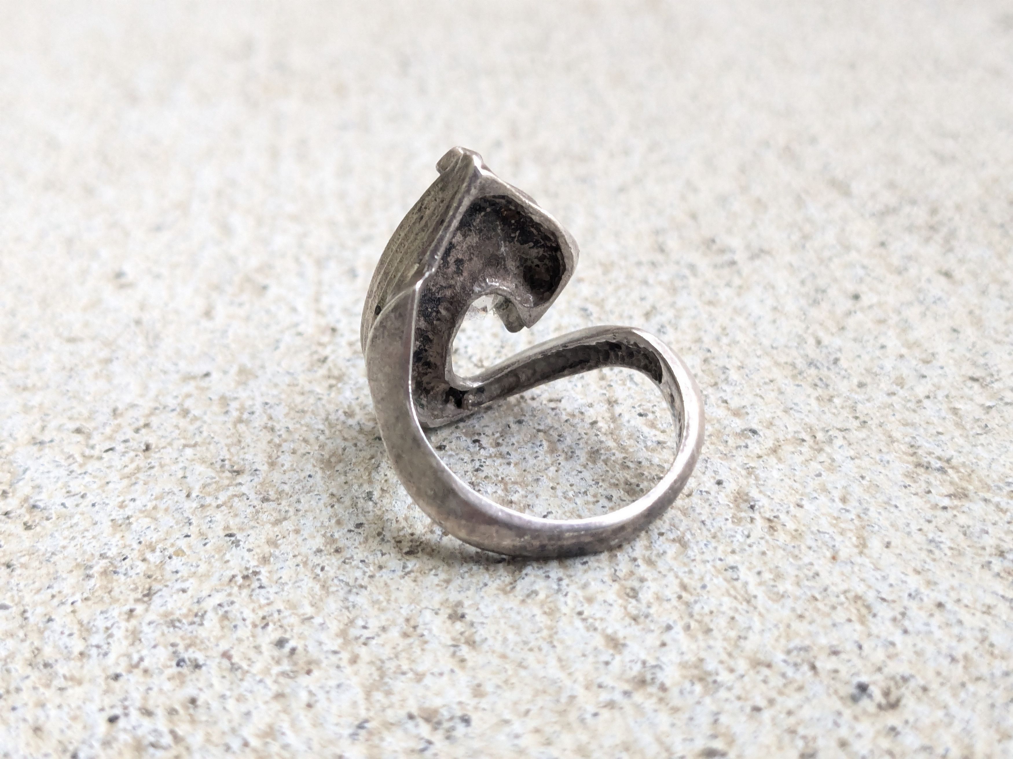Vintage Vintage Sterling Silver Ring 7 CZ Teardrop Pear Modern Size ONE SIZE - 6 Thumbnail