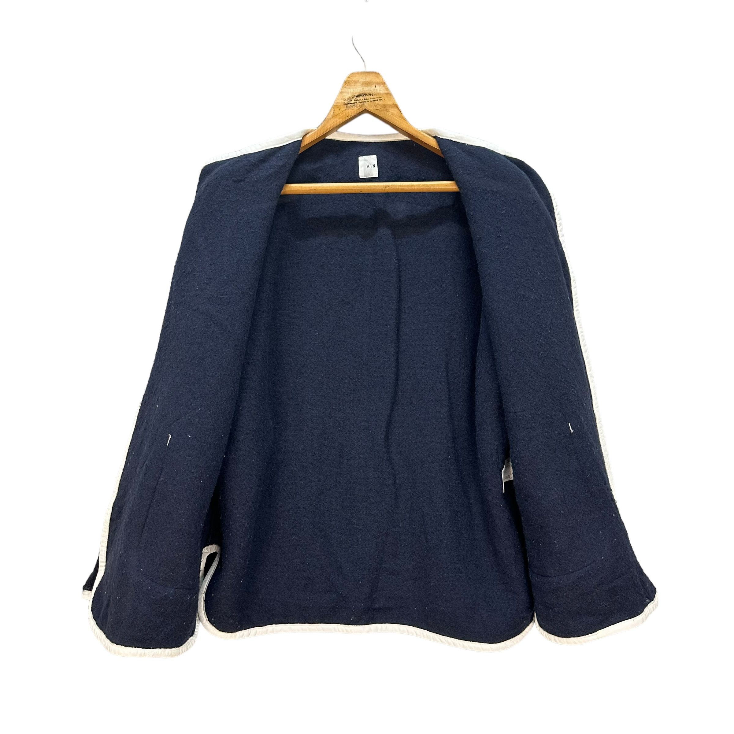 KIN KIN MADE IN JAPAN BUTTON LESS WOOL MOHAIR JACKET #8930-040 Size US XL / EU 56 / 4 - 7 Thumbnail