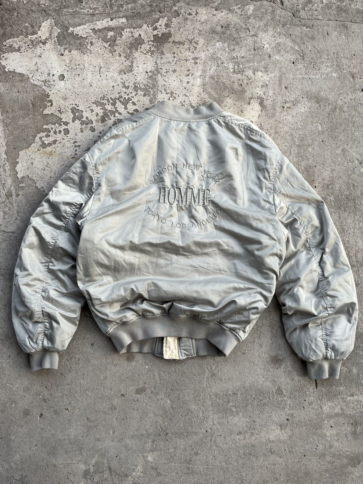 Hysteric Glamour × Issey Miyake × Le Grande Bleu (L.G.B.) 90s Balenciaga Style Vintage Boxy Baggy Oversized MA1 Bomber Size US M / EU 48-50 / 2 - 2 Thumbnail
