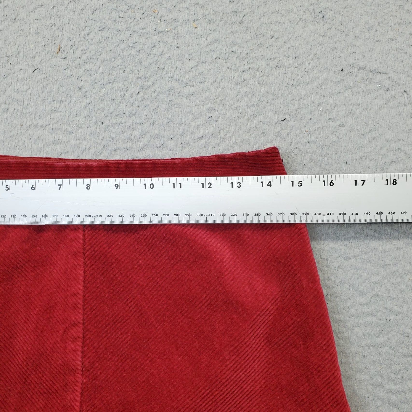 Loft LOFT Womens 2 Red Corduroy A-Line Mini Skirt, Zipper, Pleated, Lined, Stretch, Casual Size 26" / US 2 / IT 38 - 4 Thumbnail