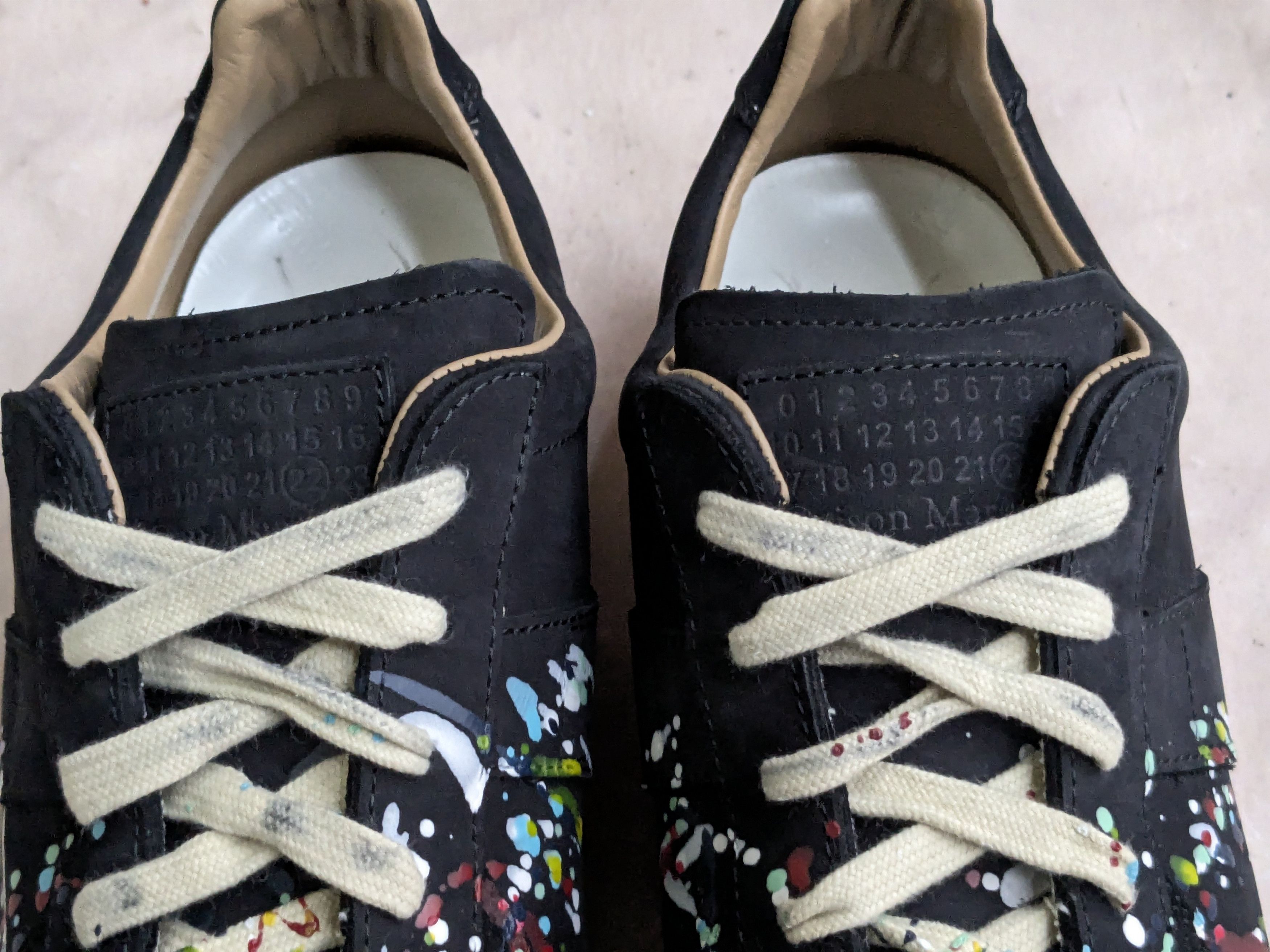 Maison Margiela Maison Margiela Replica GAT Black Paint Splatter 13 46 Size US 13 / EU 46 - 5 Thumbnail