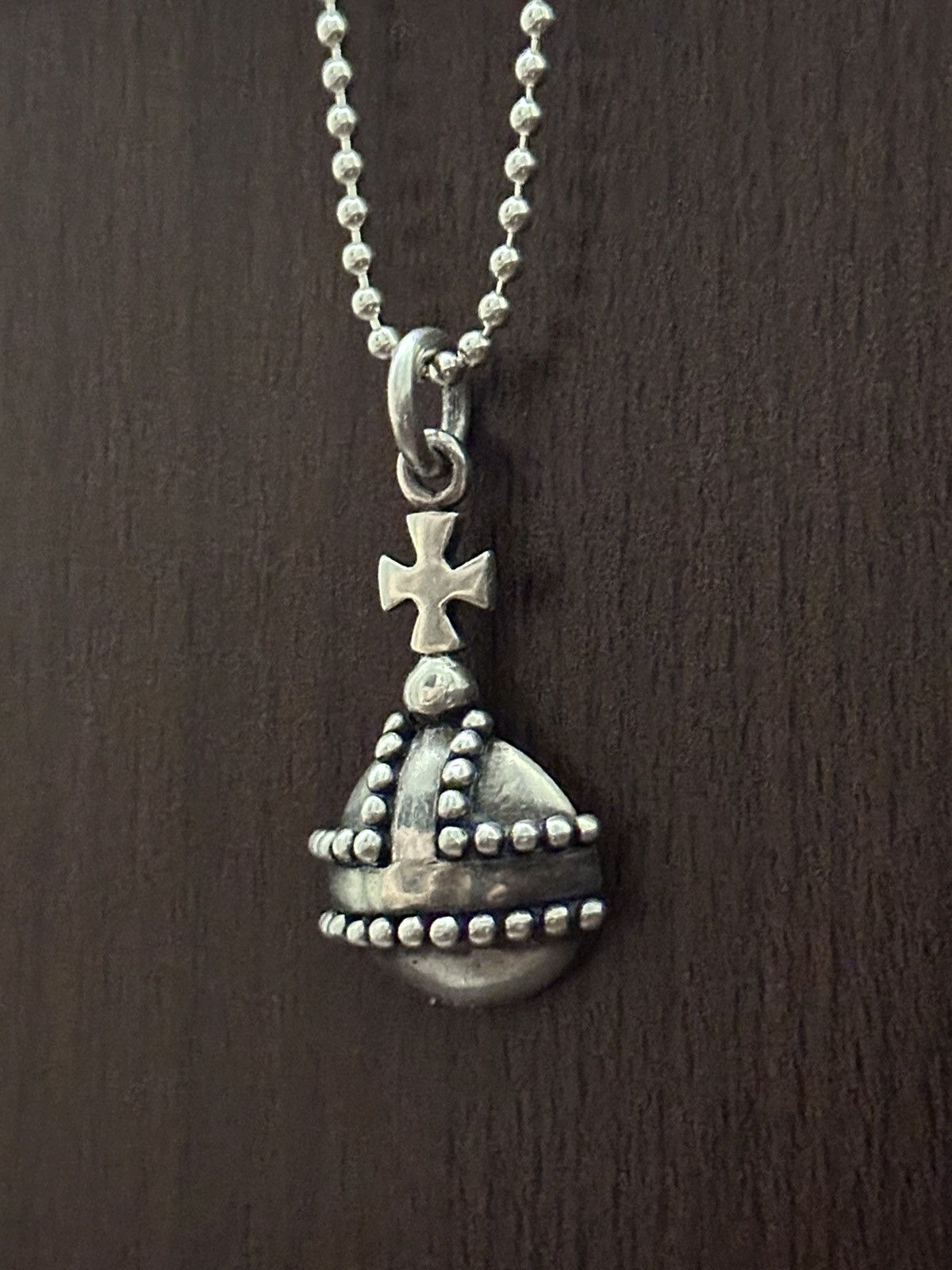 Patrick Cox Nana Style Patrik Cox Orb “Globus Cruciger”925 Pendant Chain Size ONE SIZE - 3 Thumbnail