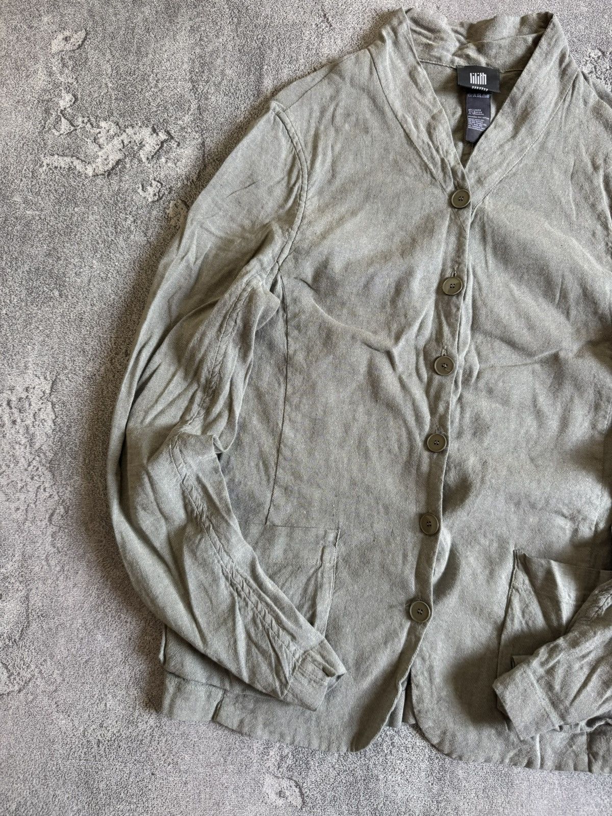 Rundholz Lilith S/size linen casual avantgarde blazer light jacket Size S / US 4 / IT 40 - 3 Thumbnail