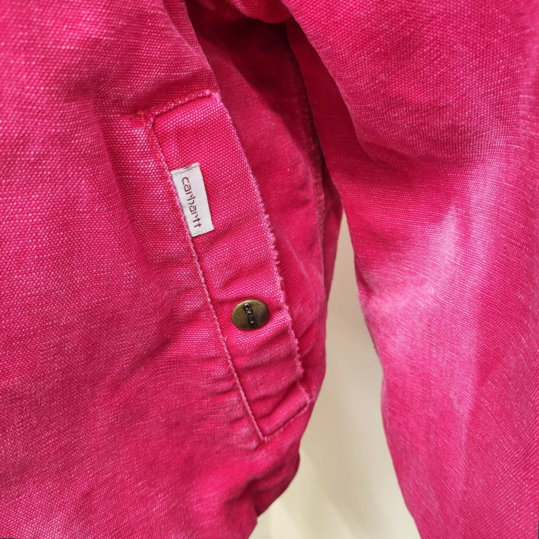 Carhartt VINTAGE Carhartt Jacket Womens Large Pink Canvas Santa Fe Quilt Lined Barn 90s Size L / US 10 / IT 46 - 6 Thumbnail