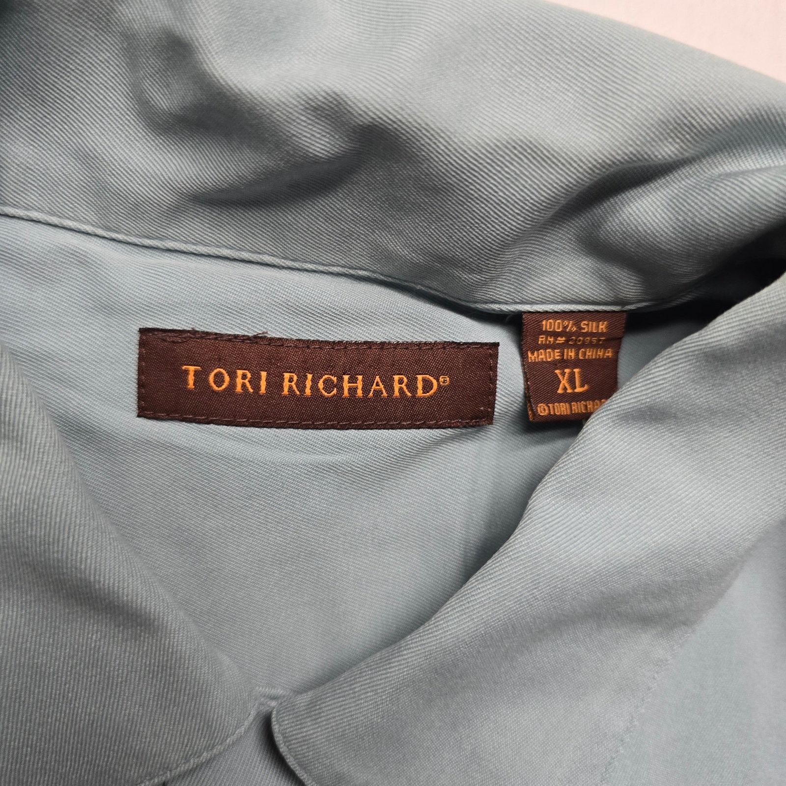 Vintage Tori Richard 100% Silk Blue XL Jazz Monkey Embroidery Shirt Size US XL / EU 56 / 4 - 10 Thumbnail