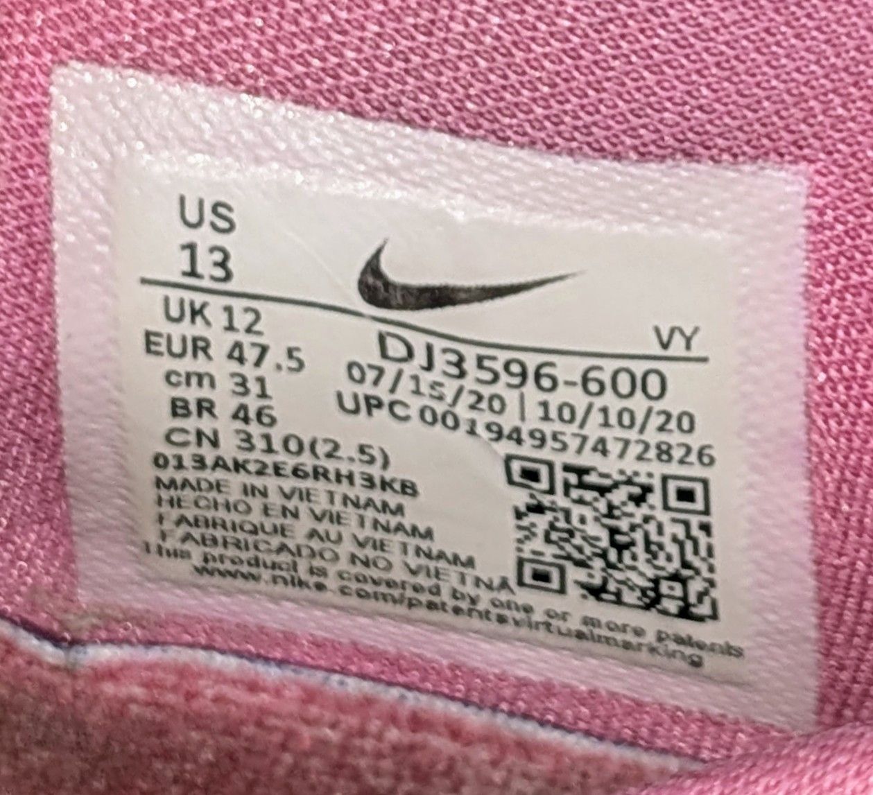 Nike Nike Kobe 6 Protro Kay Yow Think Pink *Unreleased* Size US 13 / EU 46 - 10 Thumbnail