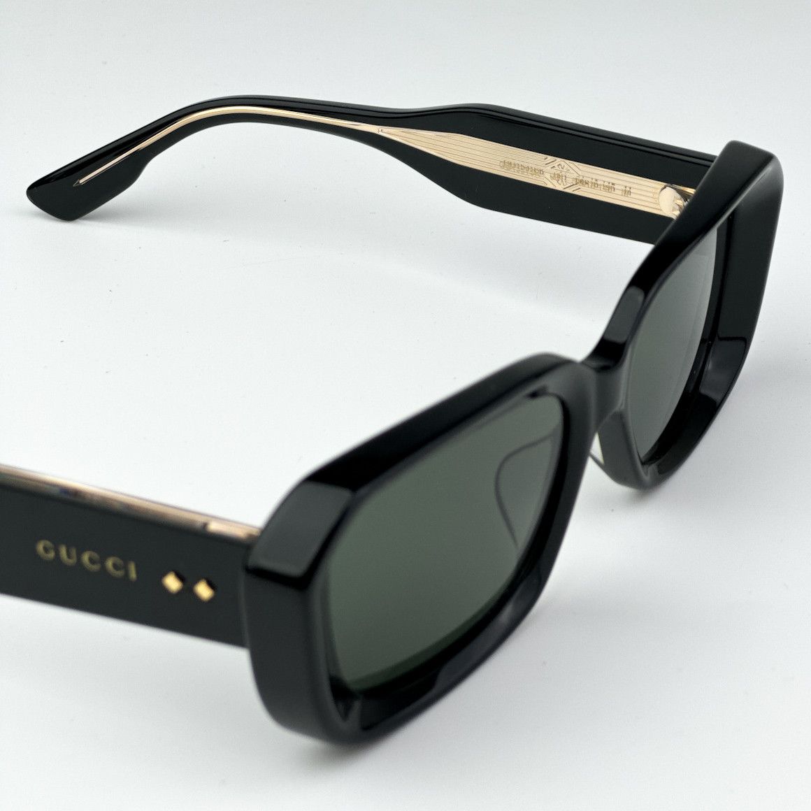 Gucci NEW Gucci GG1531SK 001 Black Grey Women Rectangle Sunglasses Size ONE SIZE - 6 Thumbnail