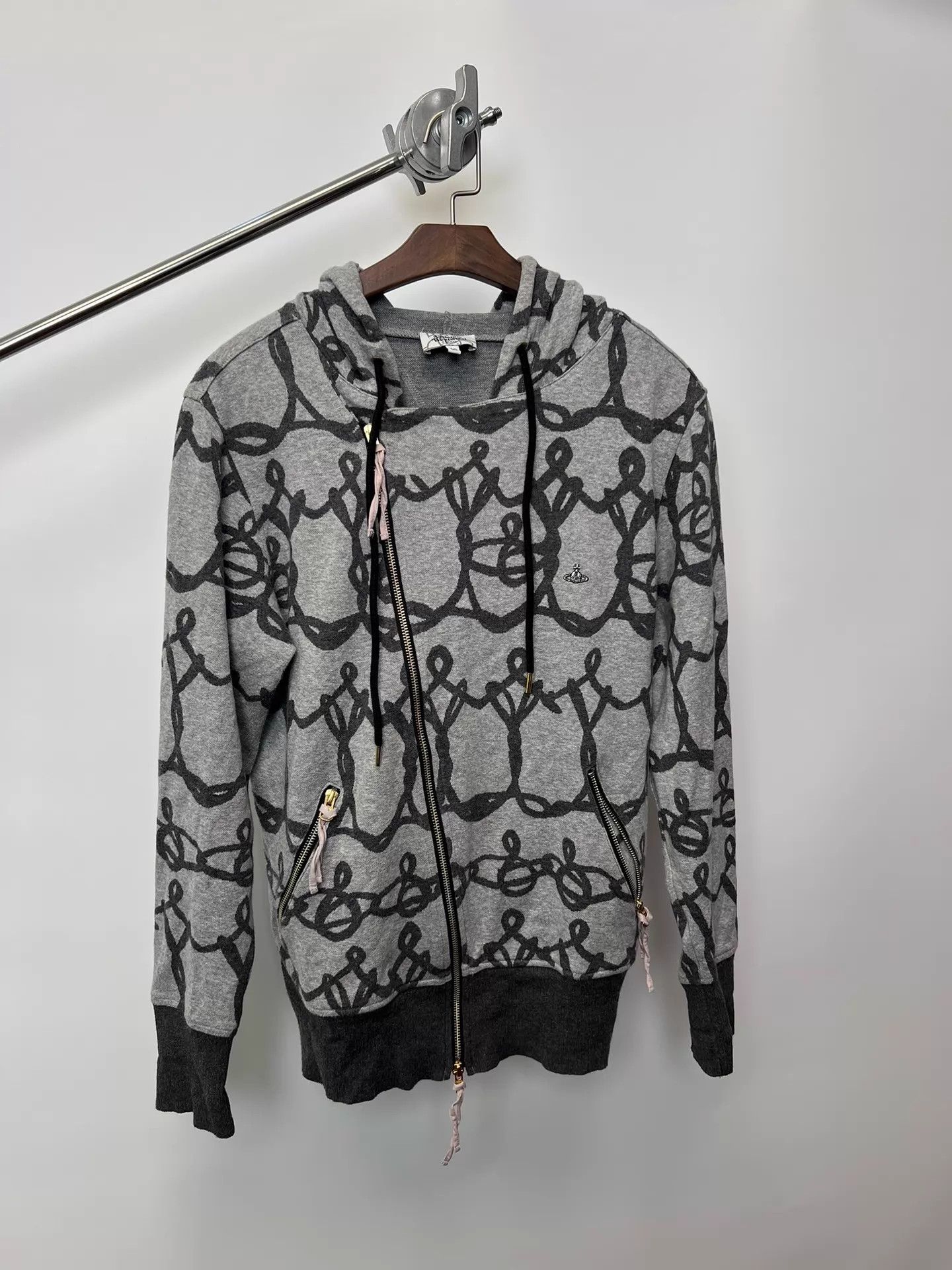 Vivienne Westwood Vivienne Westwood Y2K All-Over Print Zip Hoodie Size US S / EU 44-46 / 1 - 2 Thumbnail