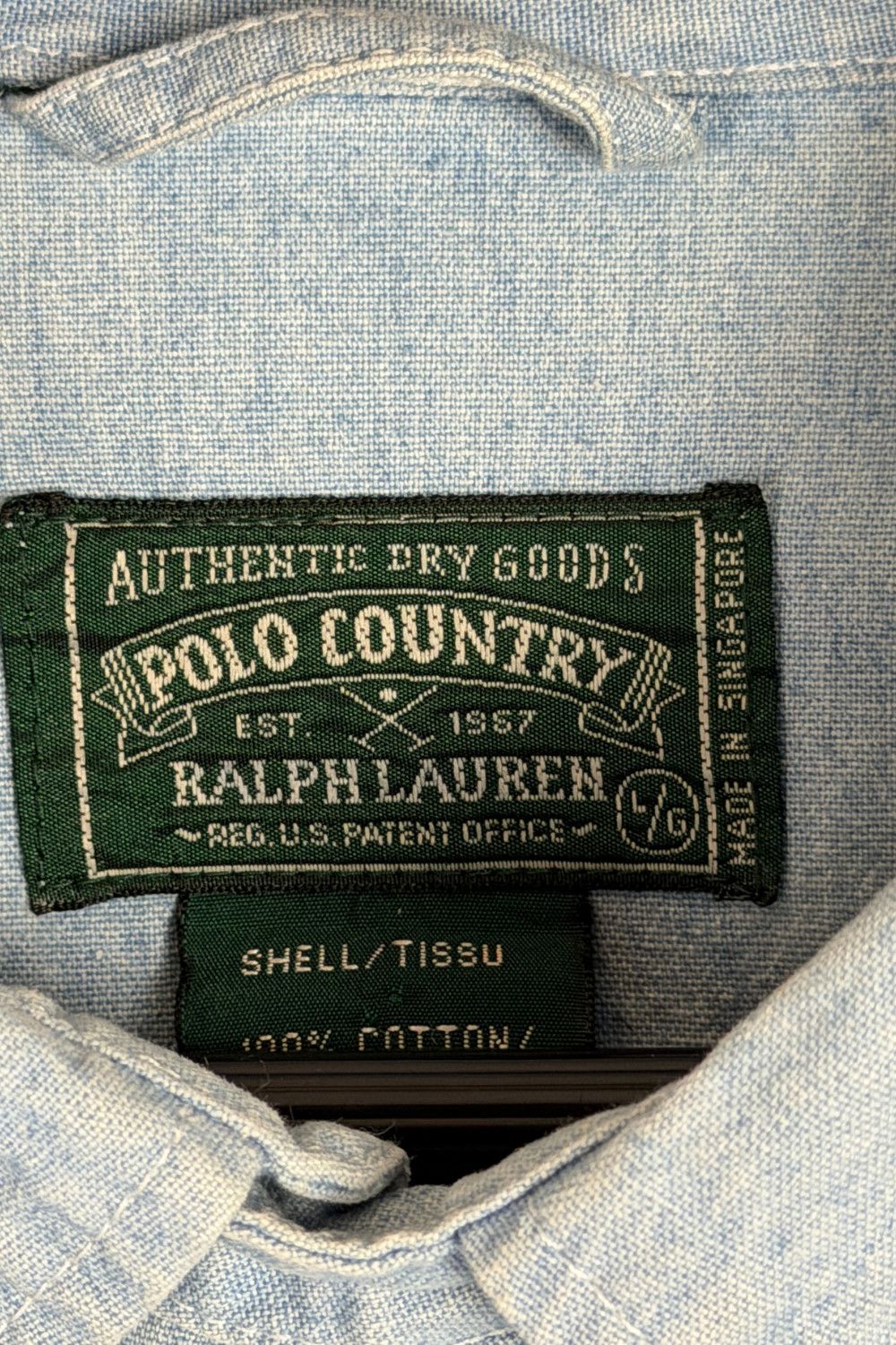 Polo Ralph Lauren 90s Polo Country Ralph Lauren Chambray Zip Jacket Size US L / EU 52-54 / 3 - 5 Thumbnail