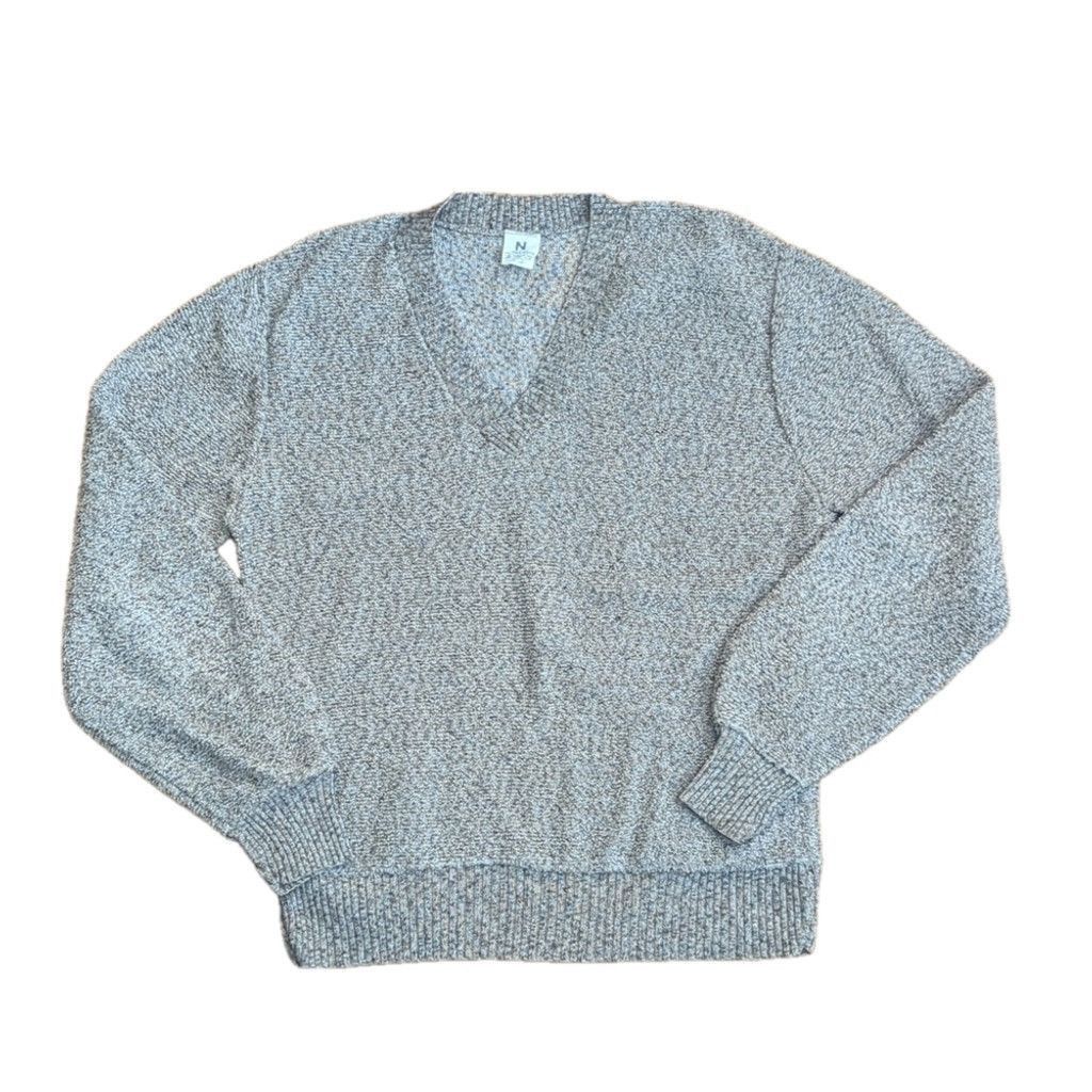 Vintage Vintage grandpa sweater v-neck textured knit medium tan Size US M / EU 48-50 / 2 - 1 Thumbnail
