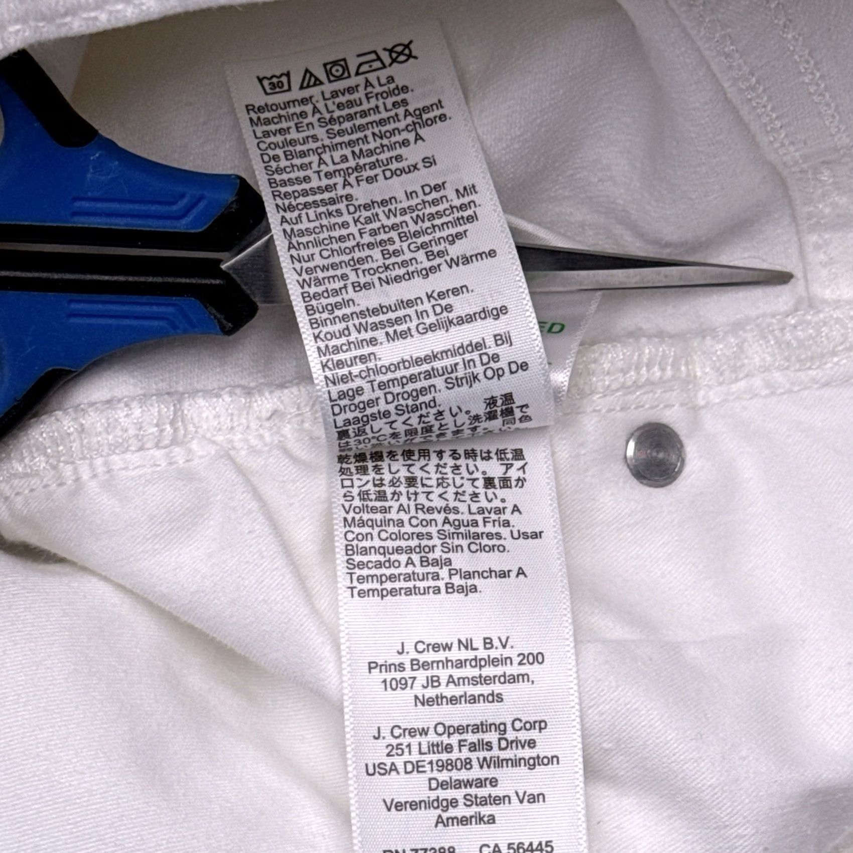 J.Crew J Crew 96 Wide Jeans 29 White Stretch Low Rise Slim Womens CH843 Size 29" - 7 Thumbnail