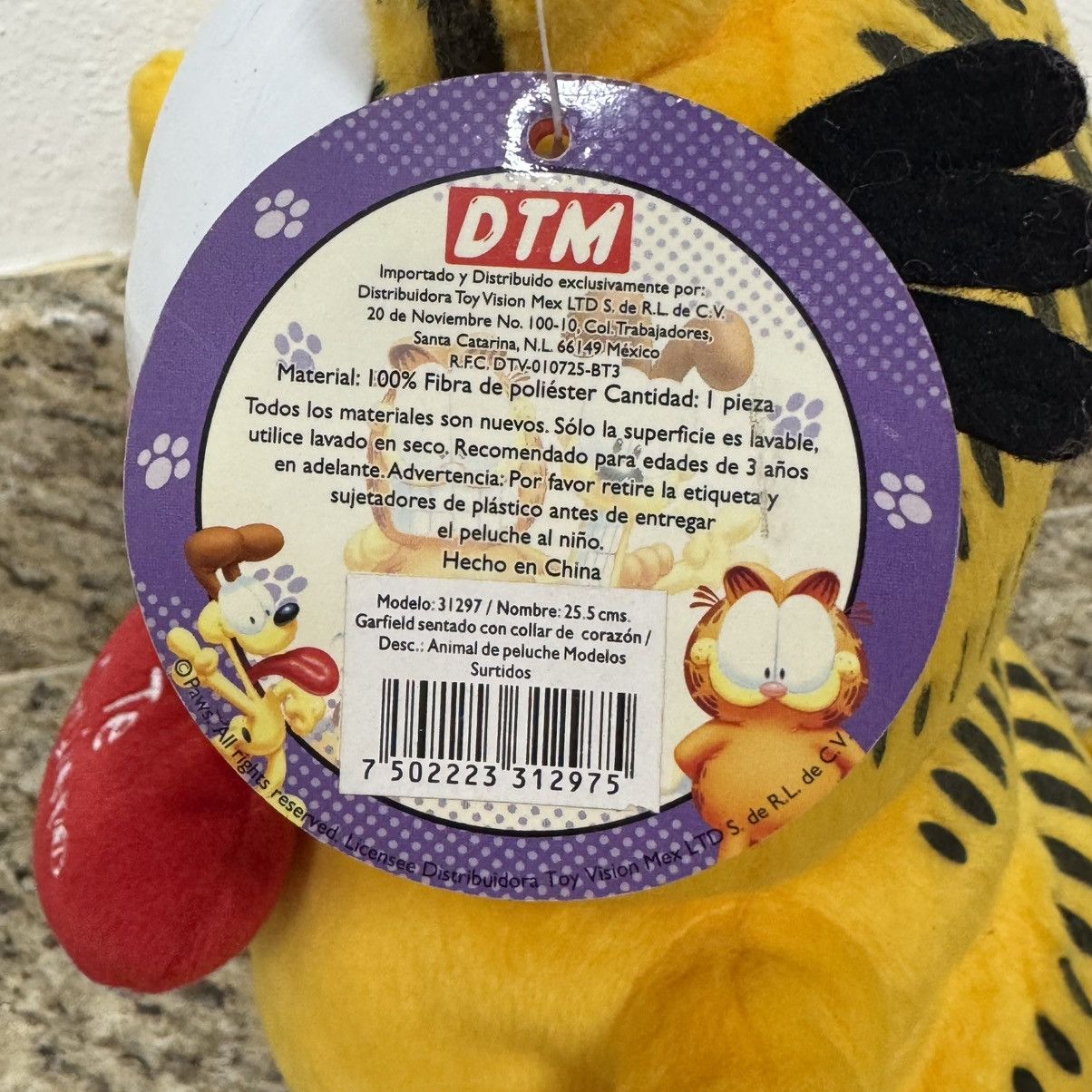 Vintage Vintage Garfield Te Quiero” 11” Spanish Valentines Day Plush Size ONE SIZE - 6 Thumbnail