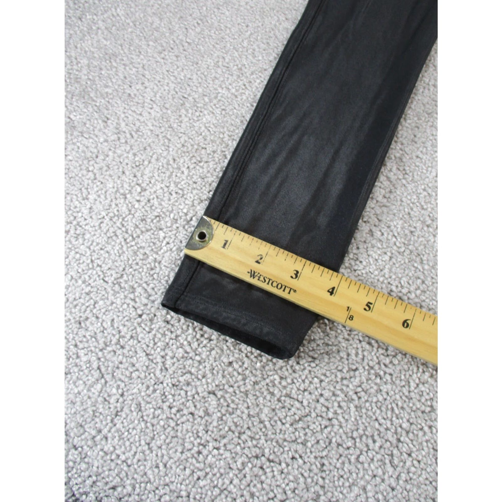 Spanx Spanx Leggings Womens Medium Black Faux Leather - Regular Size - Ankle, Solid, Classic, Shiny, Dance, Walking, Yoga - Brand Spanx Womens Size 32" / US 10 / IT 46 - 4 Thumbnail